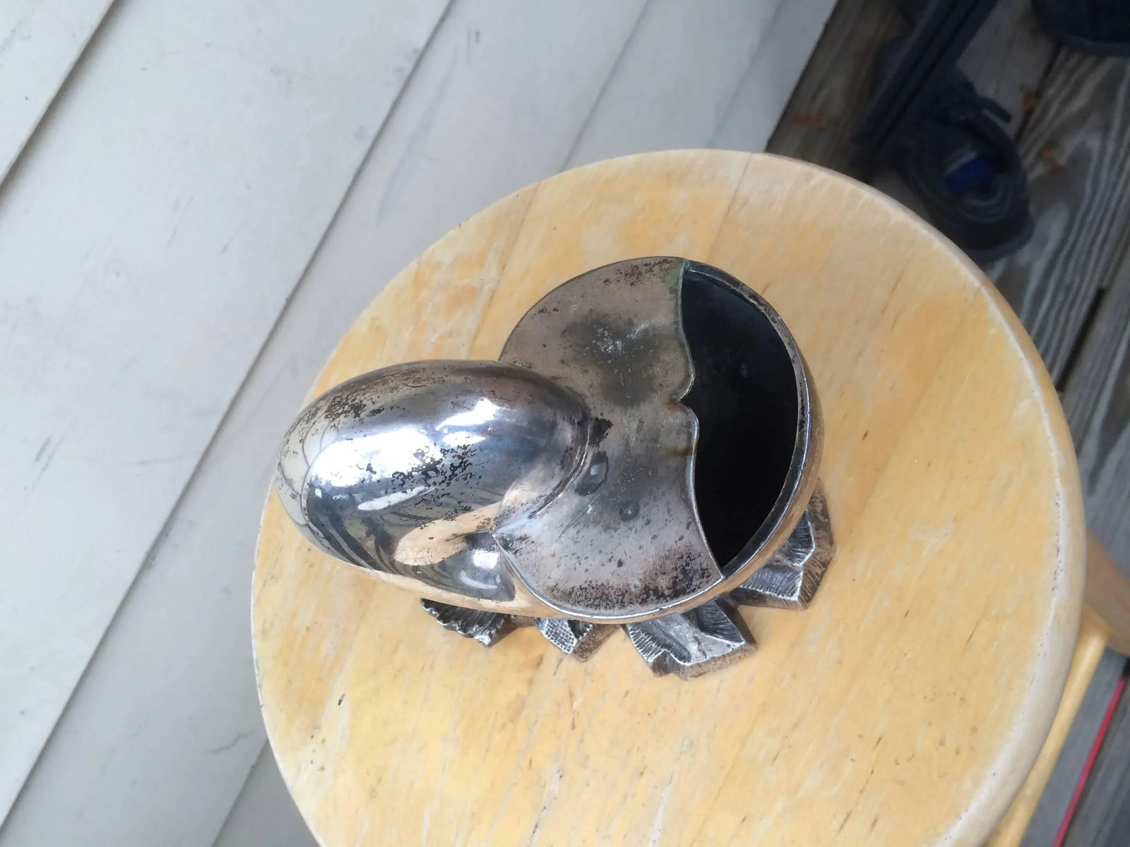 English Silver Plated Nautilus Shell Spoon Warmer - 6