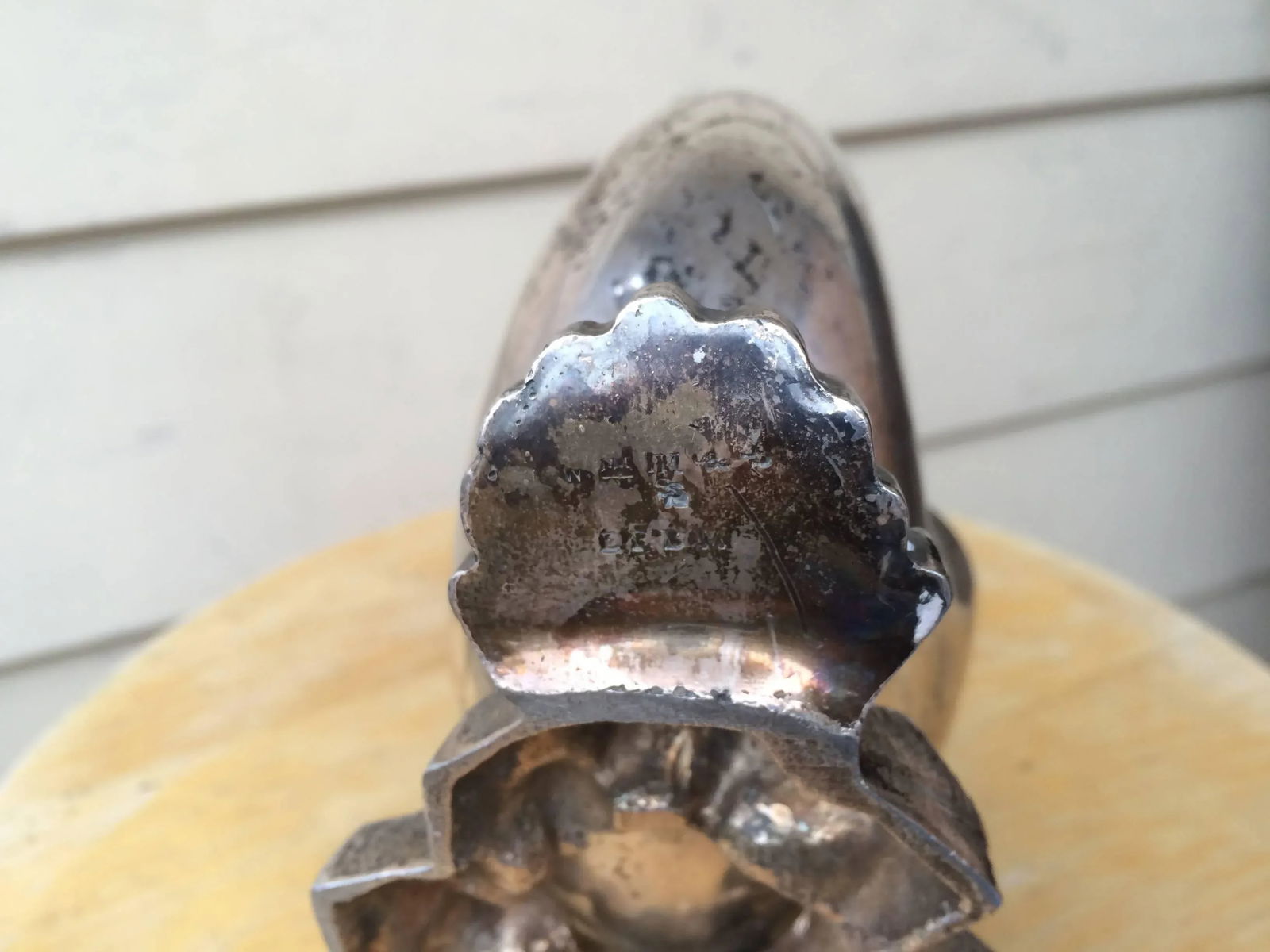 English Silver Plated Nautilus Shell Spoon Warmer - 8