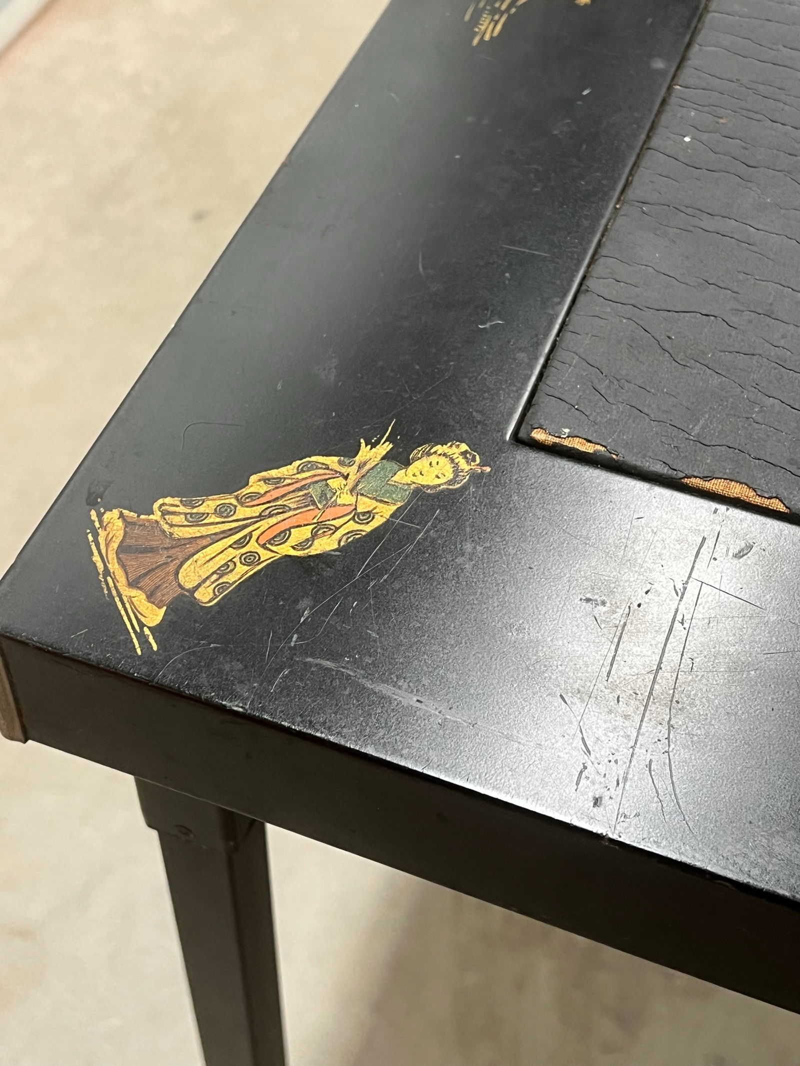 Antique Chinoiserie Card Game Table - 10