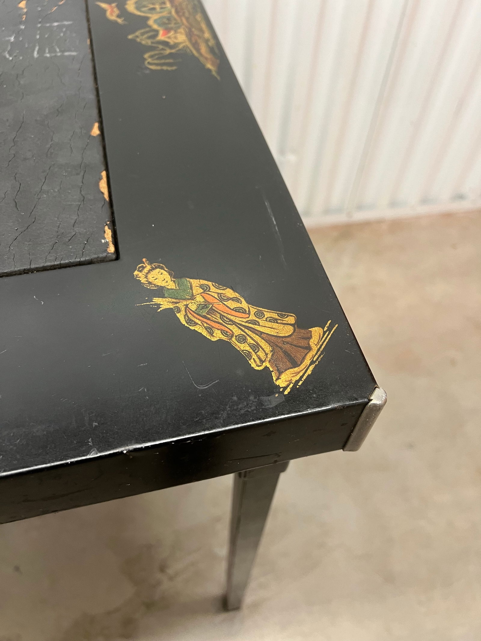 Antique Chinoiserie Card Game Table - 2