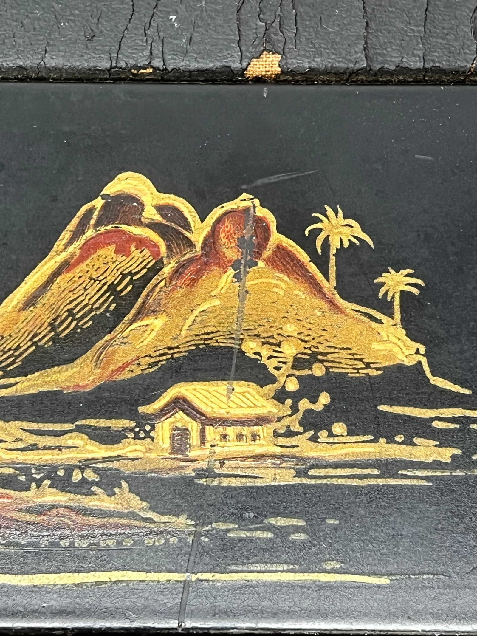 Antique Chinoiserie Card Game Table - 5