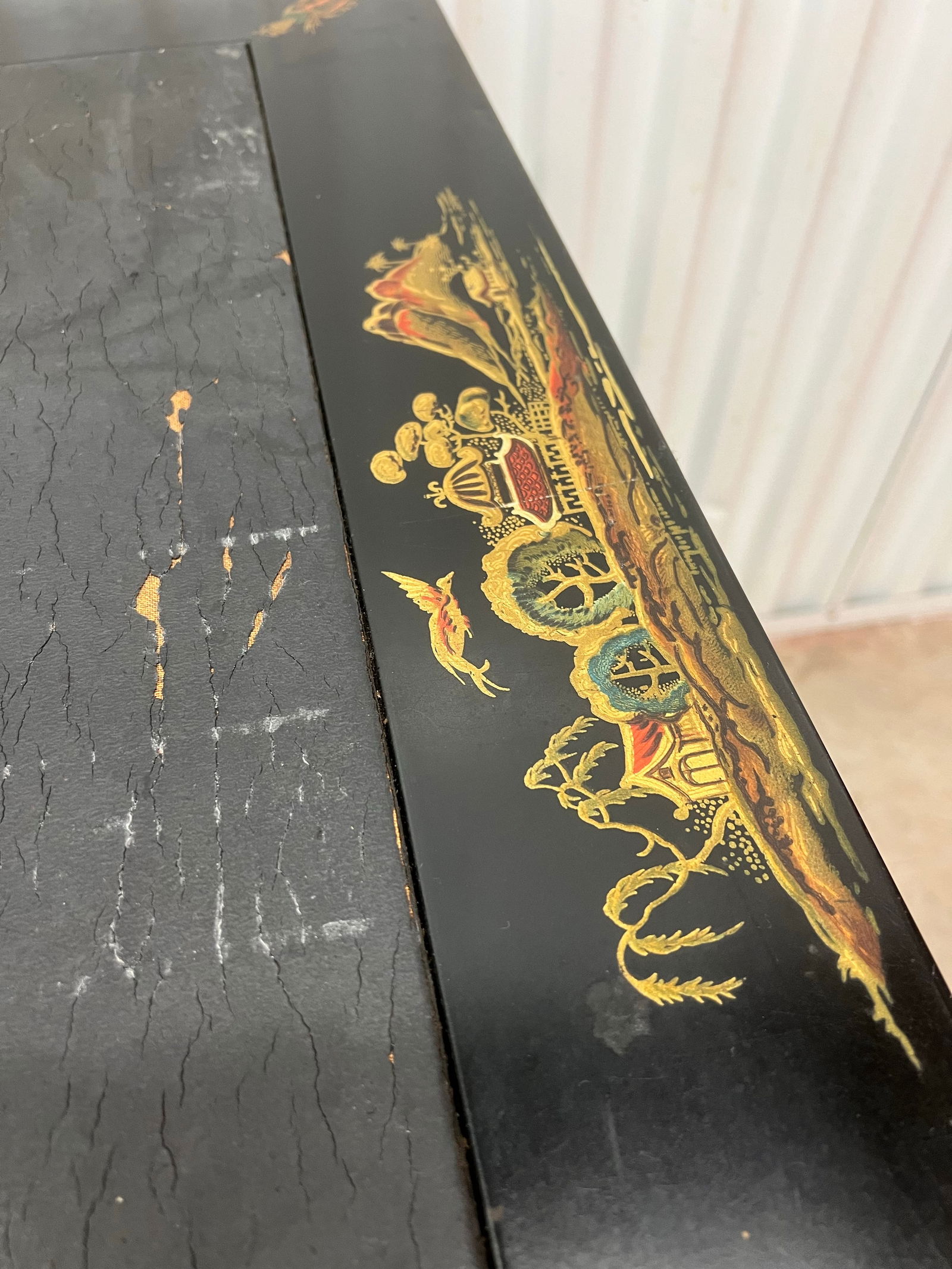 Antique Chinoiserie Card Game Table - 7