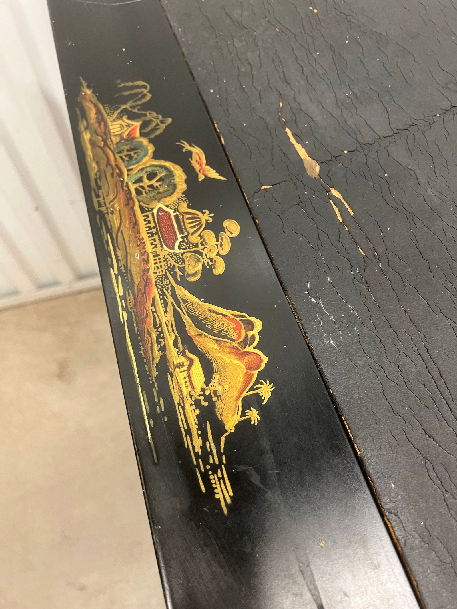 Antique Chinoiserie Card Game Table - 8