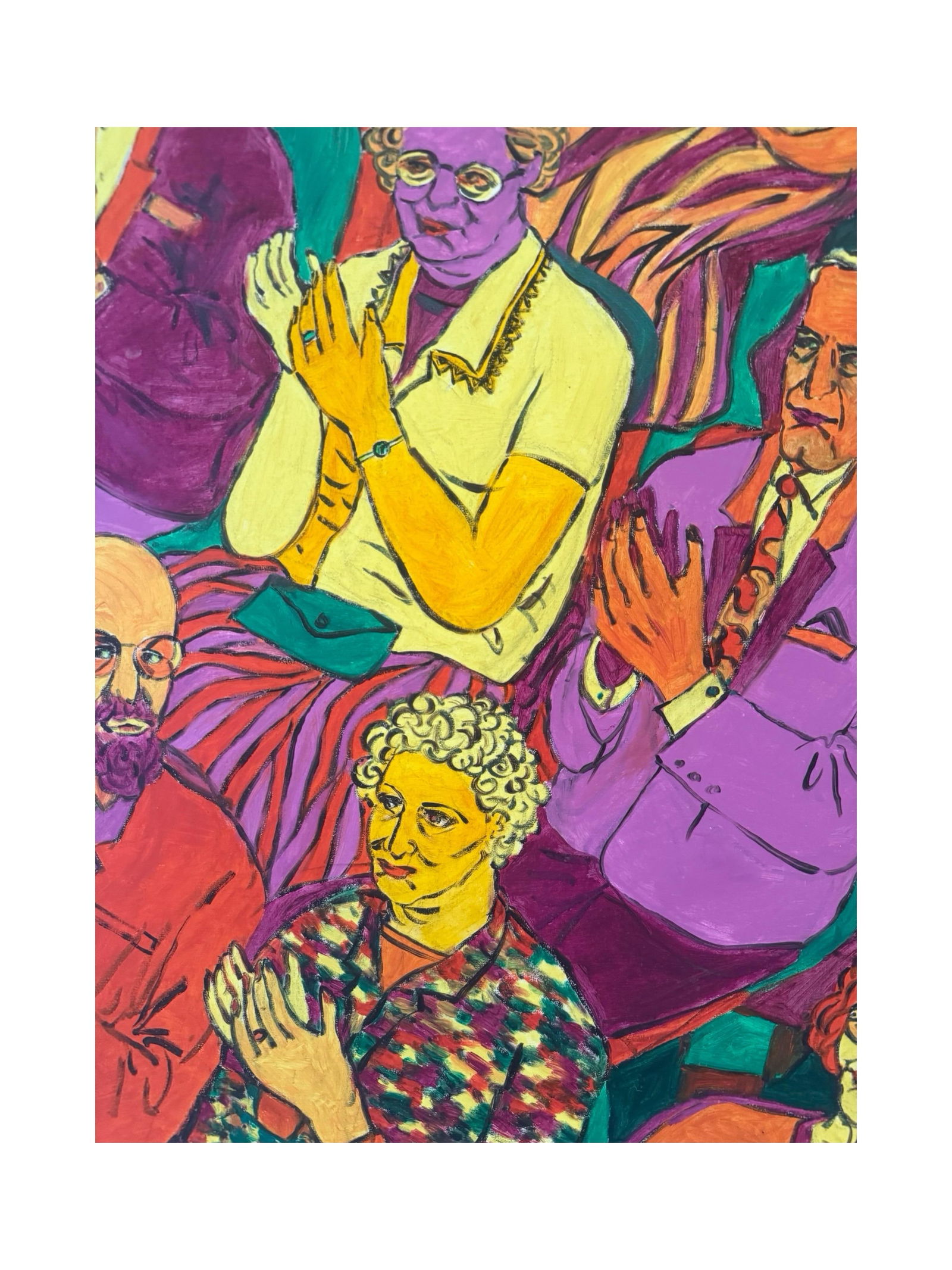 "Applause" - Expressive Contemporary Figurative Painting by Zhao, 1994 - 5