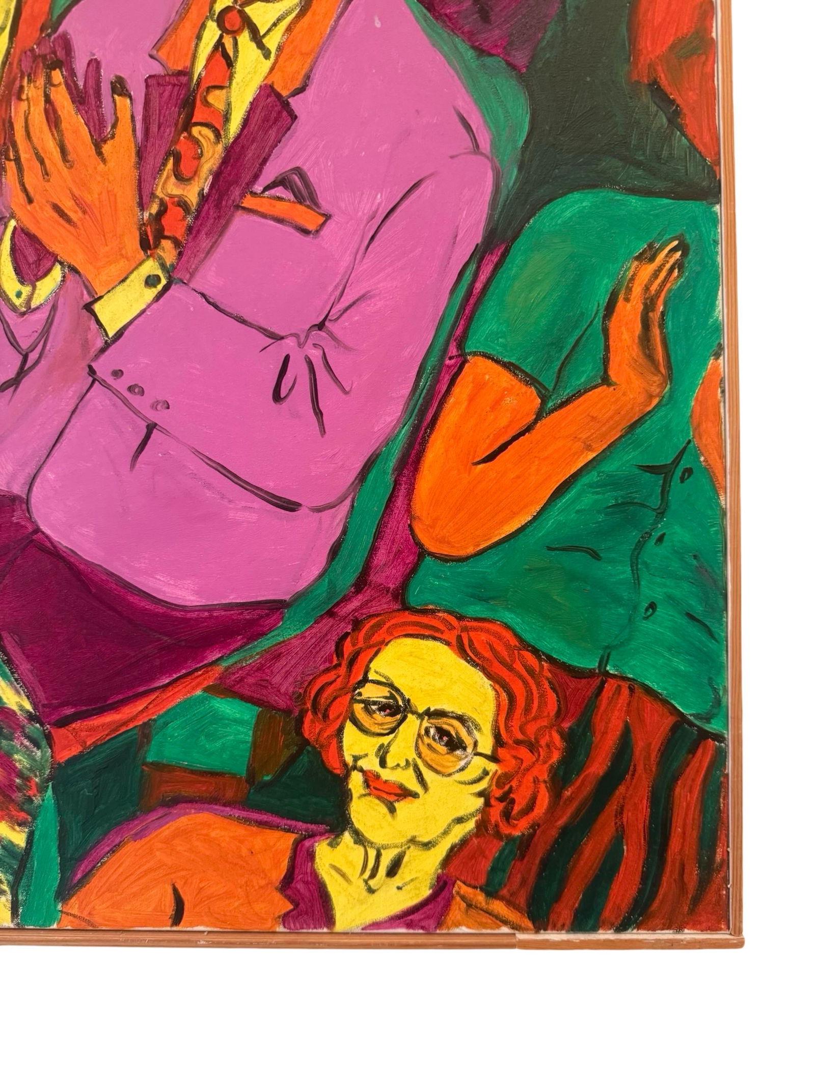 "Applause" - Expressive Contemporary Figurative Painting by Zhao, 1994 - 9