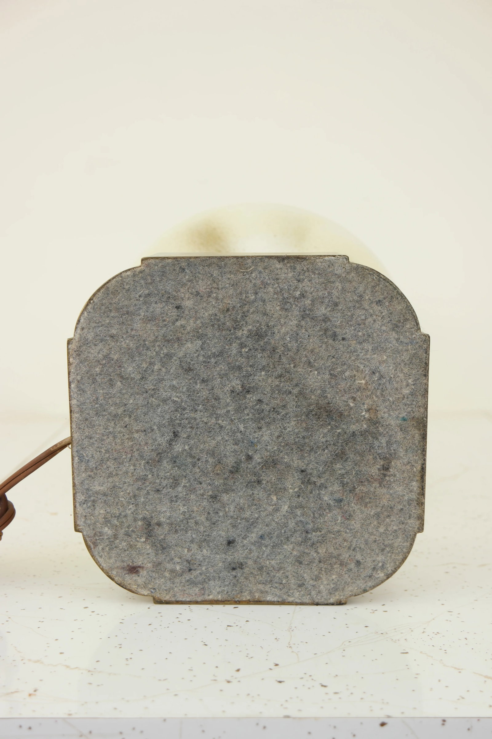 Vintage Glass & Bronze Table Lamp - 10