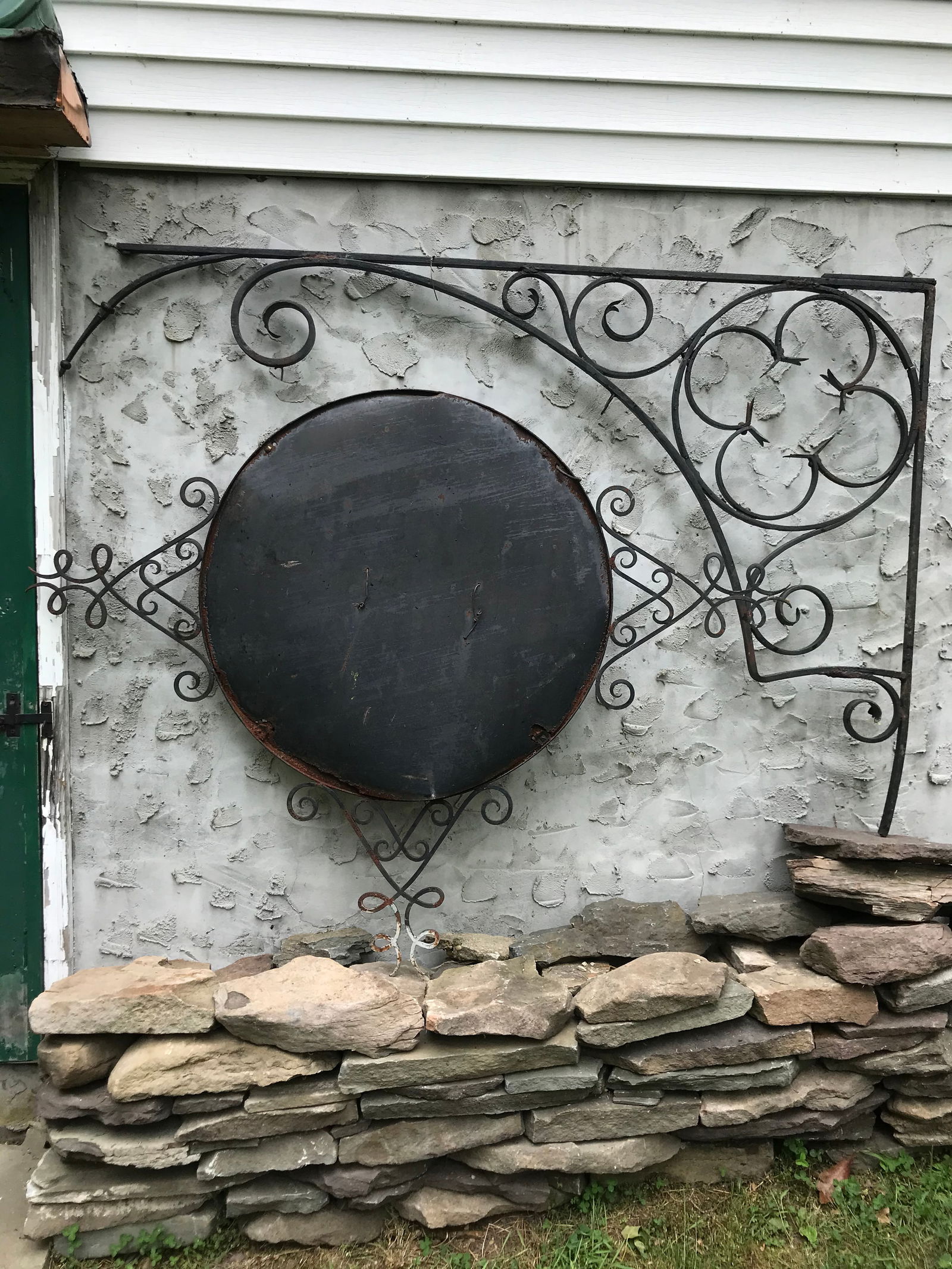 1920's Bass Hole Inn Wrought Iron Outdoor Sign - 5
