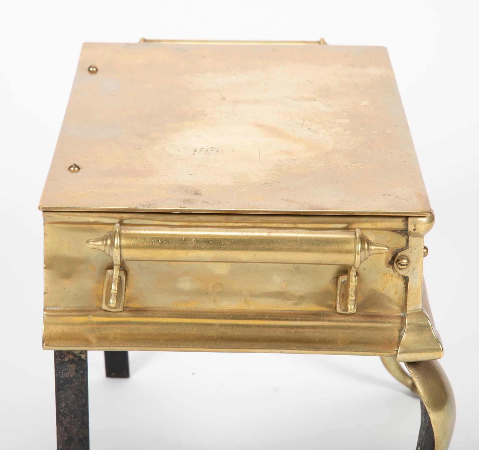 19th Century English Regency Brass Footman Stool or Side Table - 10