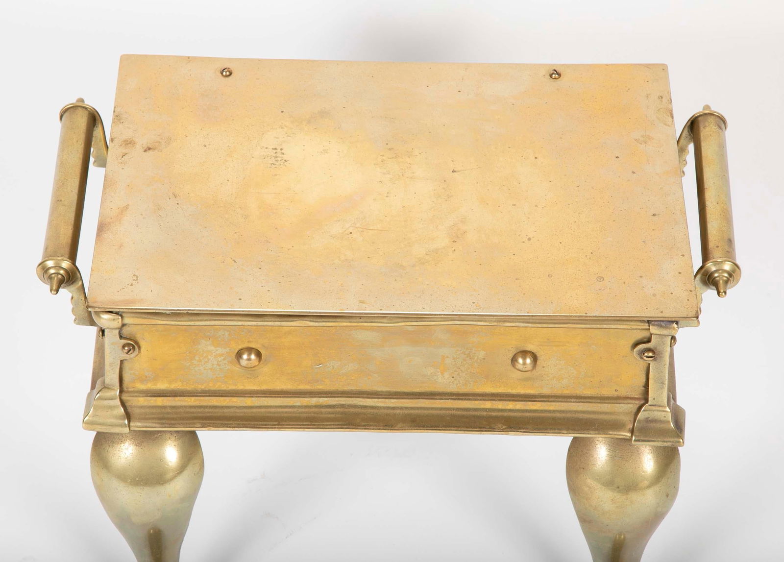 19th Century English Regency Brass Footman Stool or Side Table - 5