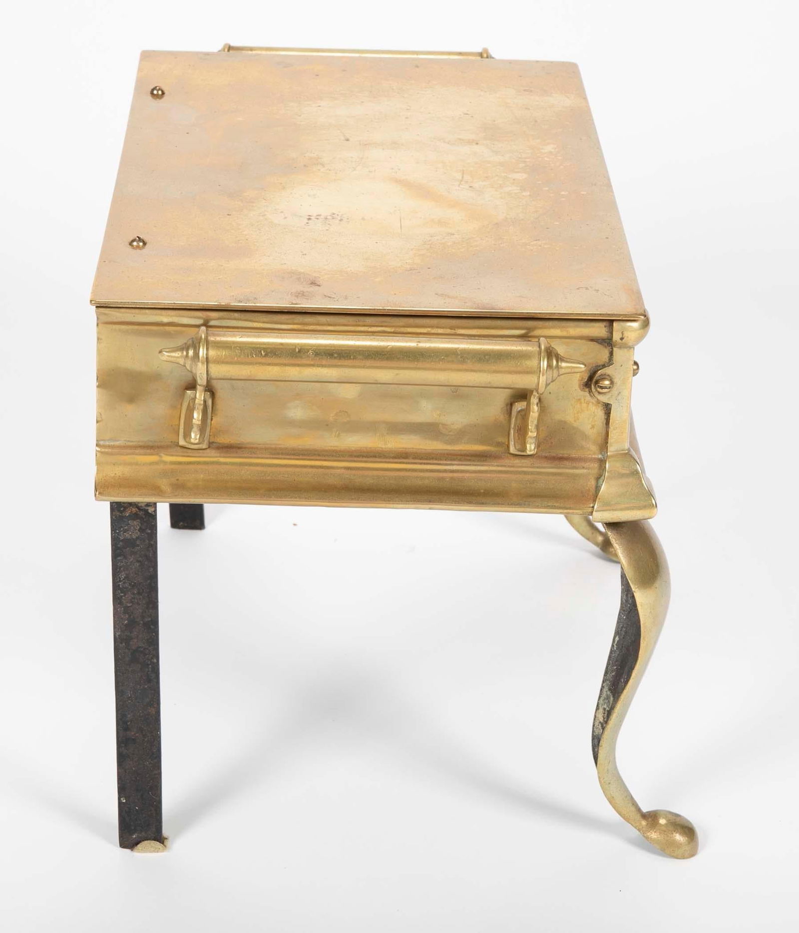 19th Century English Regency Brass Footman Stool or Side Table - 8