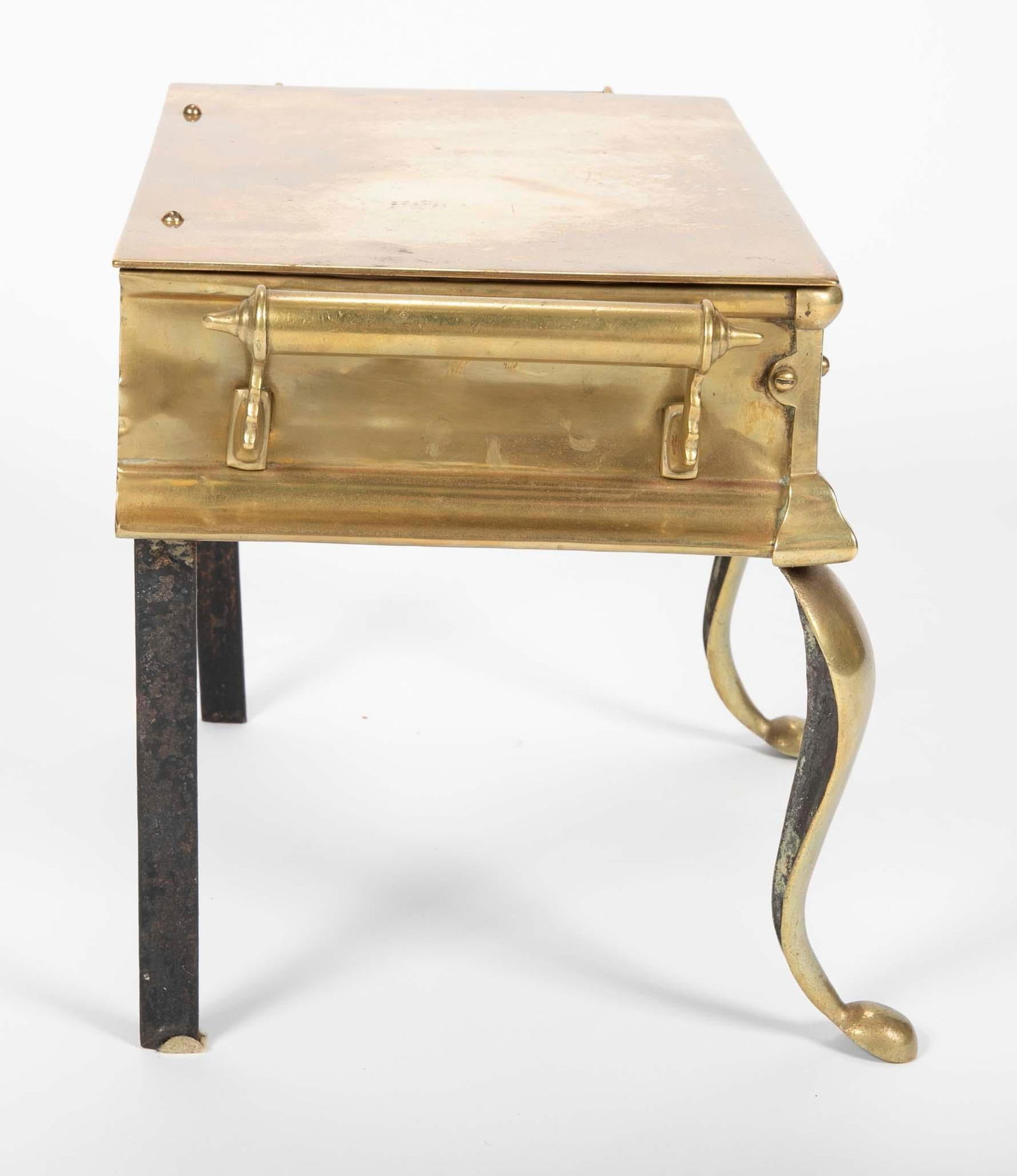 19th Century English Regency Brass Footman Stool or Side Table - 9
