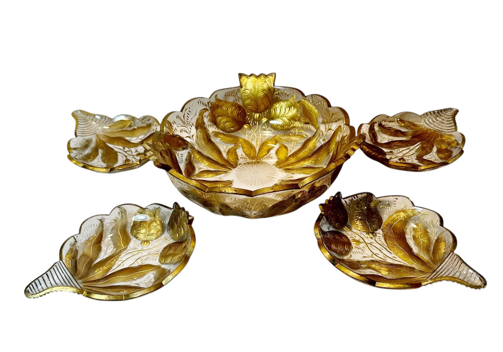 19th Century Baccarat Style Berry Set- 5 Piece Set - 12