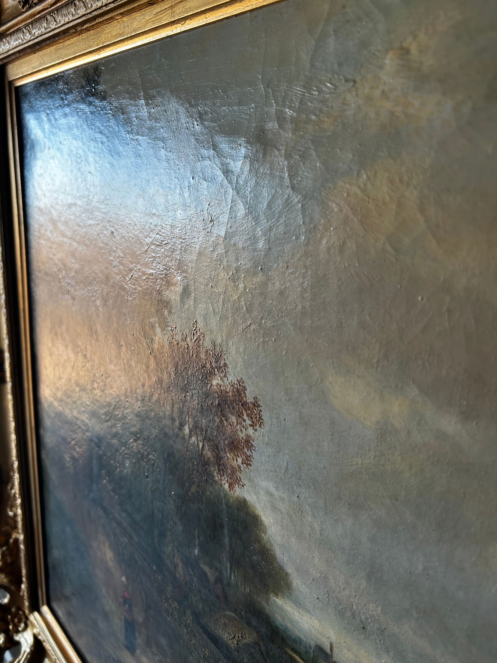 Late 19th Century Joseph Thors Antique Original Oil Painting, English Landscape Woodland Path - 11