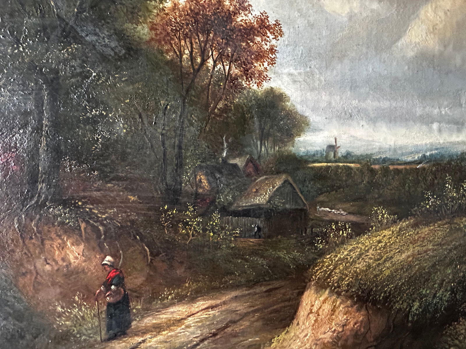 Late 19th Century Joseph Thors Antique Original Oil Painting, English Landscape Woodland Path - 8
