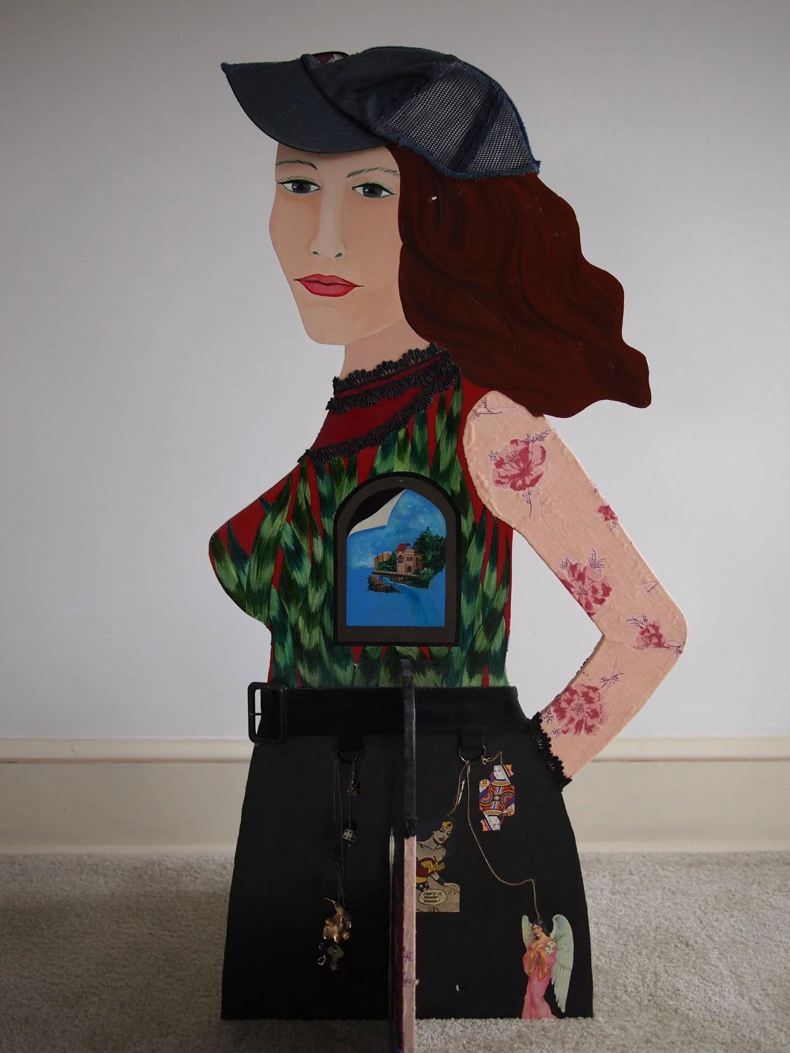 1980s Original Arona Reiner Mid-Century Modern Postmodern Surrealist Plastic Portrait Female 3-D Dou - 2