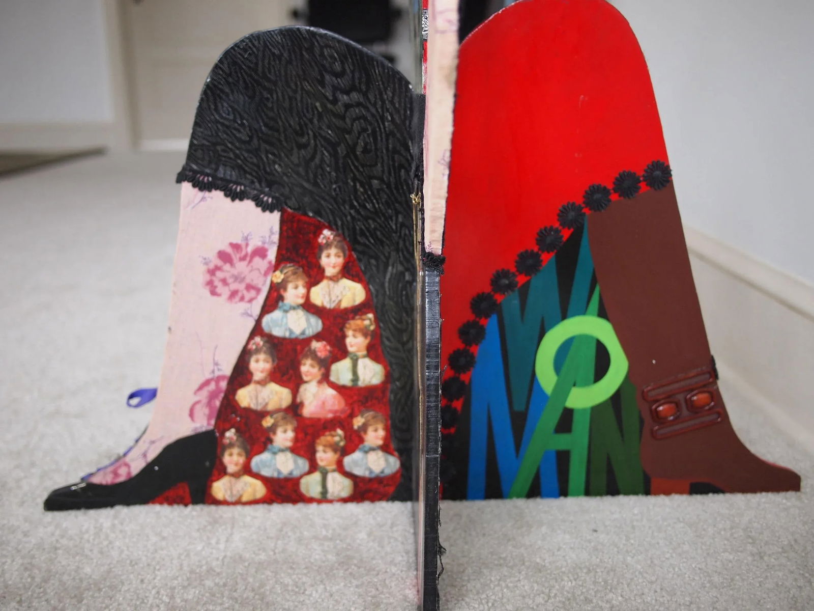 1980s Original Arona Reiner Mid-Century Modern Postmodern Surrealist Plastic Portrait Female 3-D Dou - 5