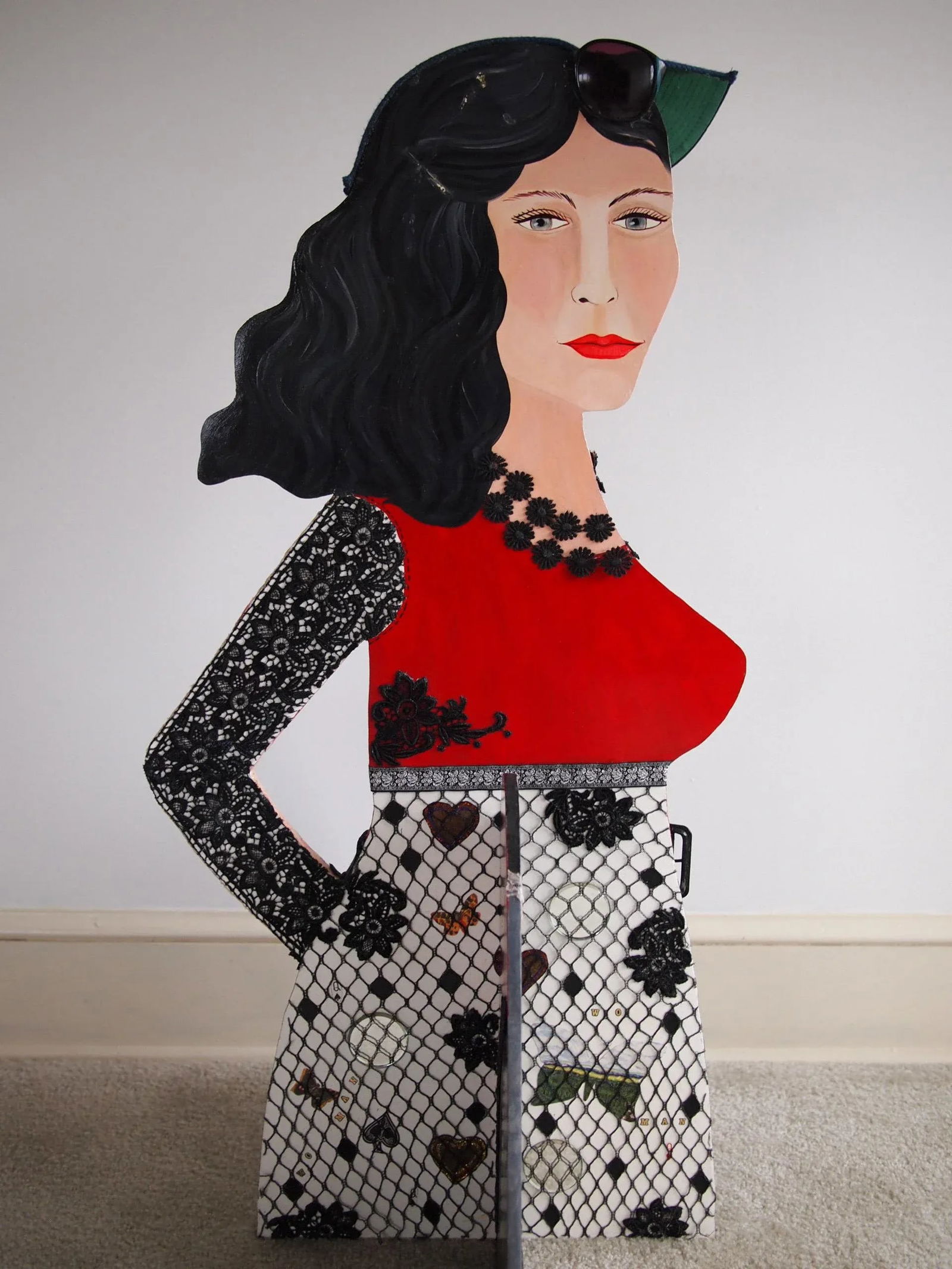 1980s Original Arona Reiner Mid-Century Modern Postmodern Surrealist Plastic Portrait Female 3-D Dou - 7