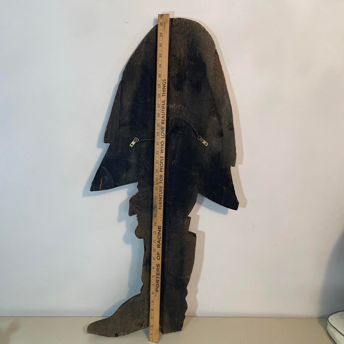 1960s Original Kentucky Folk Art Napoleon Wood Carving Primitive Wall Sculpture Americana - 5