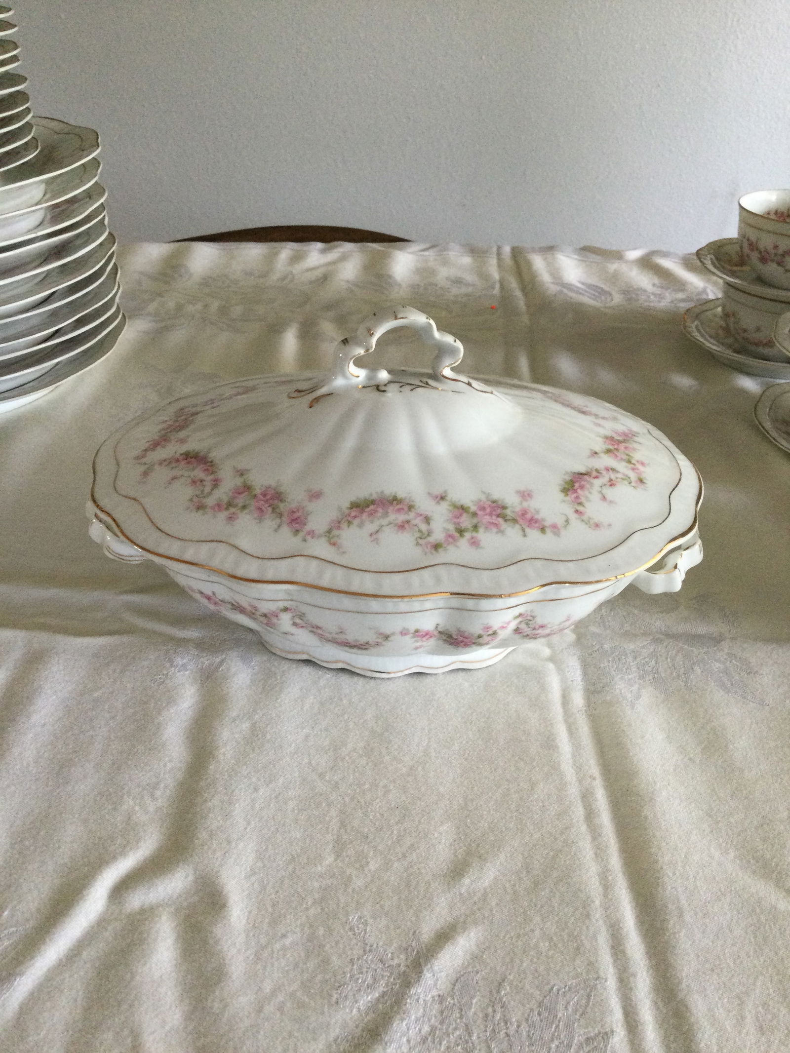 Antique Collectible Circa Late 1800's Orleans Z. S. & Co. Bavaria Germany Chic Roses 85 Pieces Dinne - 7
