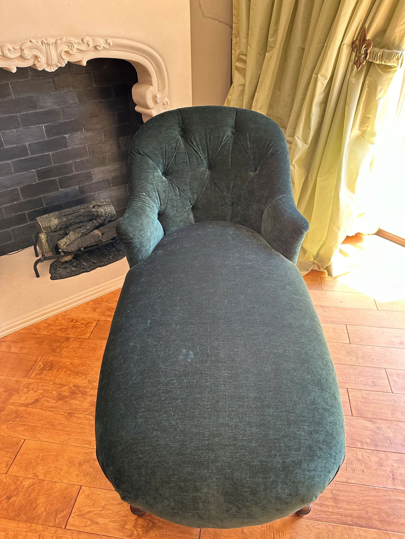 Emerald Green Chaise Longue - 2