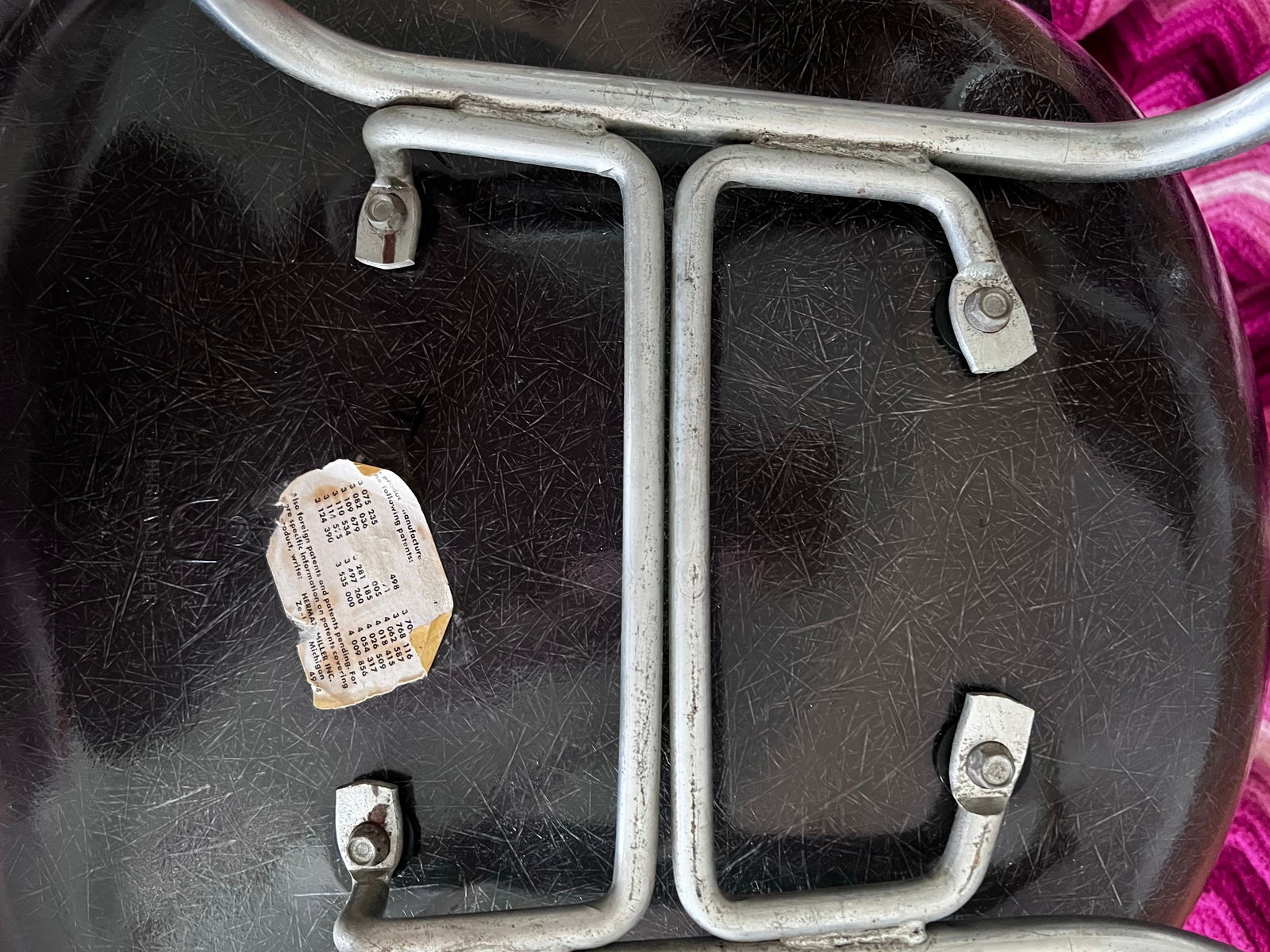 1960s Early Eames Elephant Hide Black Dining Chairs for Herman Miller - Set of 4 - 9