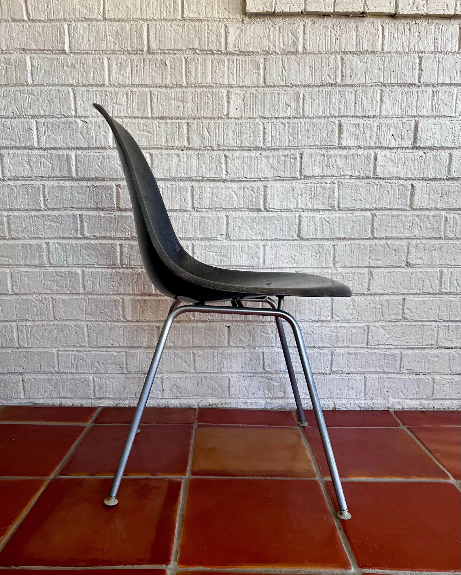 1960s Early Eames Elephant Hide Black Dining Chairs for Herman Miller - Set of 4 - 3