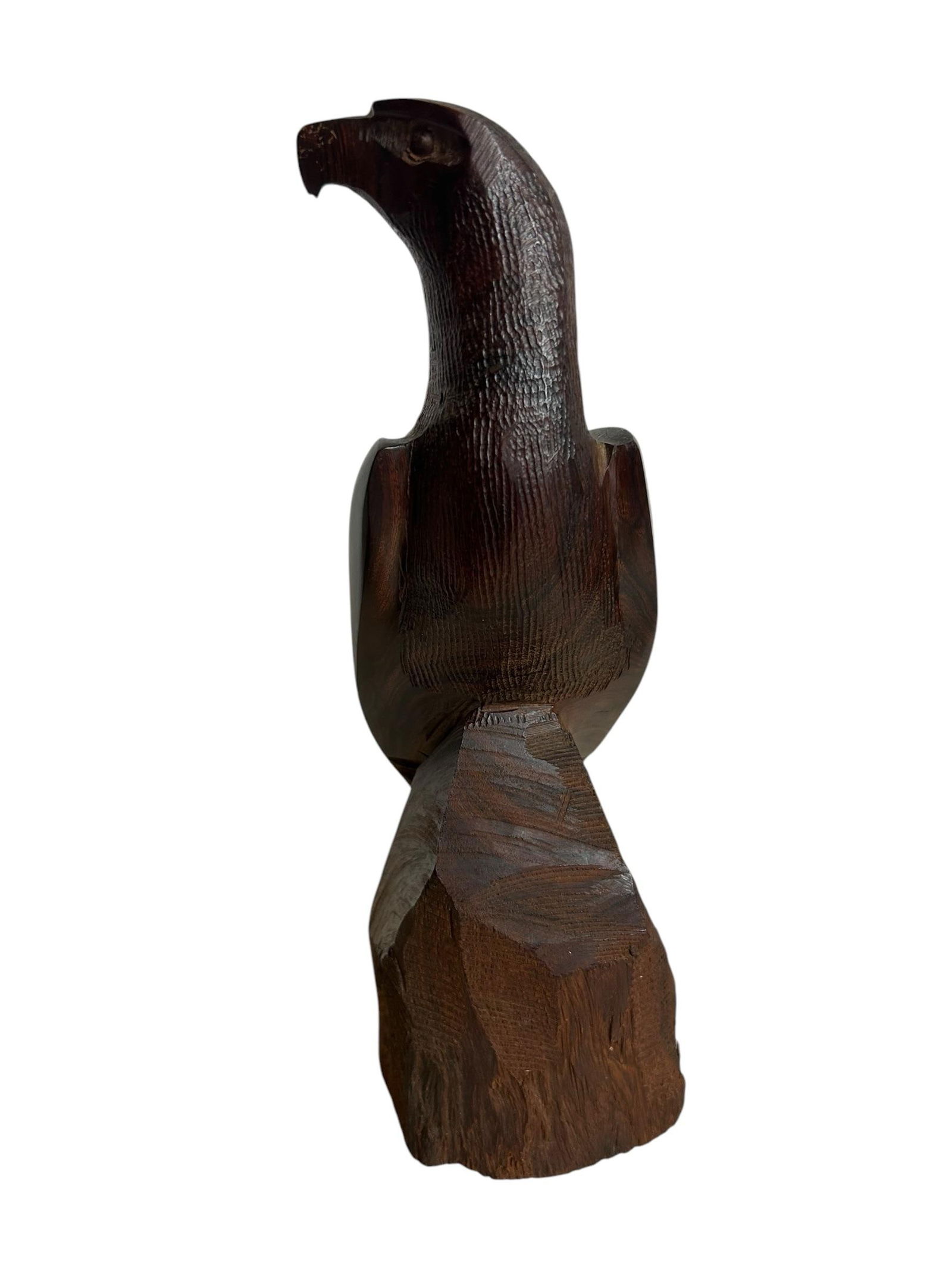 Vintage 1960's Ironwood Hand Carved Eagle Bird Folk Art - 10