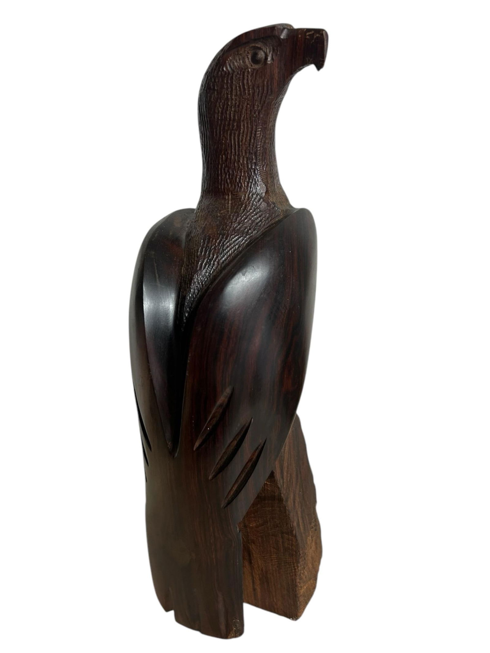 Vintage 1960's Ironwood Hand Carved Eagle Bird Folk Art - 11