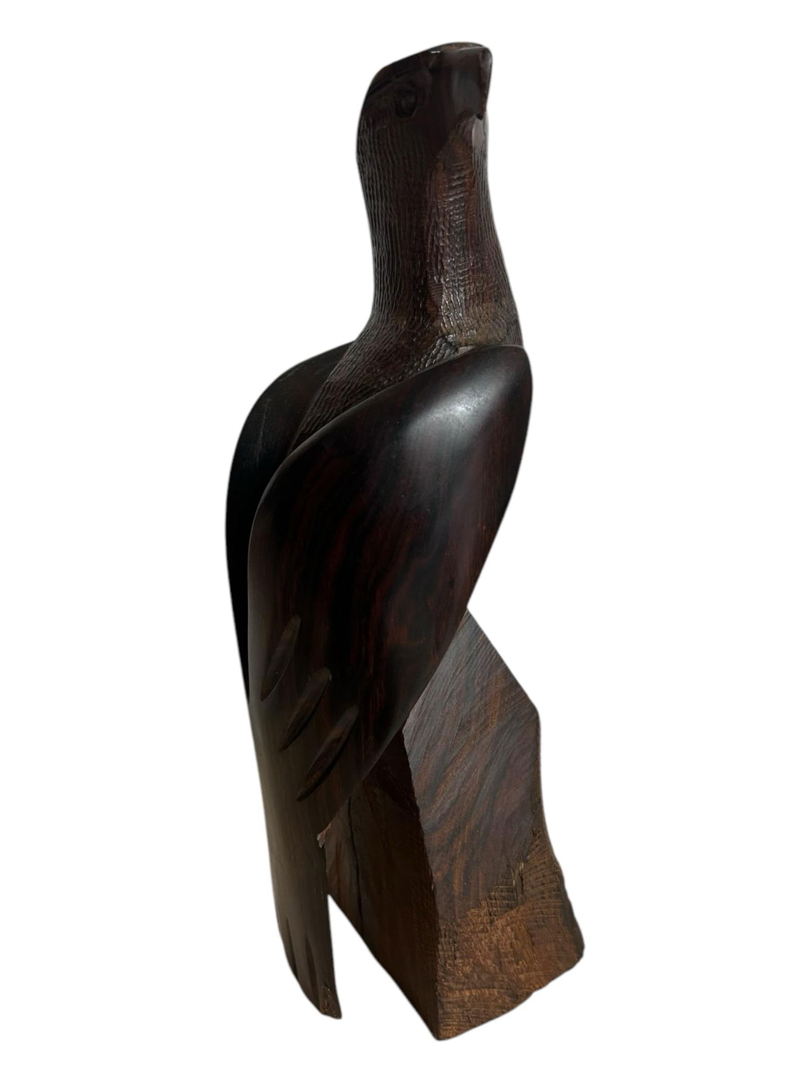 Vintage 1960's Ironwood Hand Carved Eagle Bird Folk Art - 2