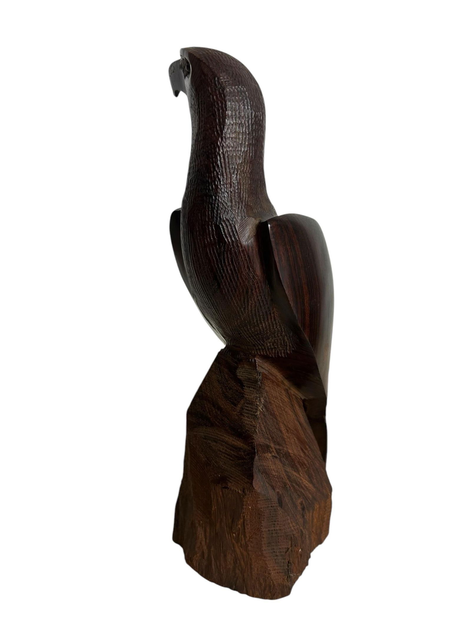 Vintage 1960's Ironwood Hand Carved Eagle Bird Folk Art - 5