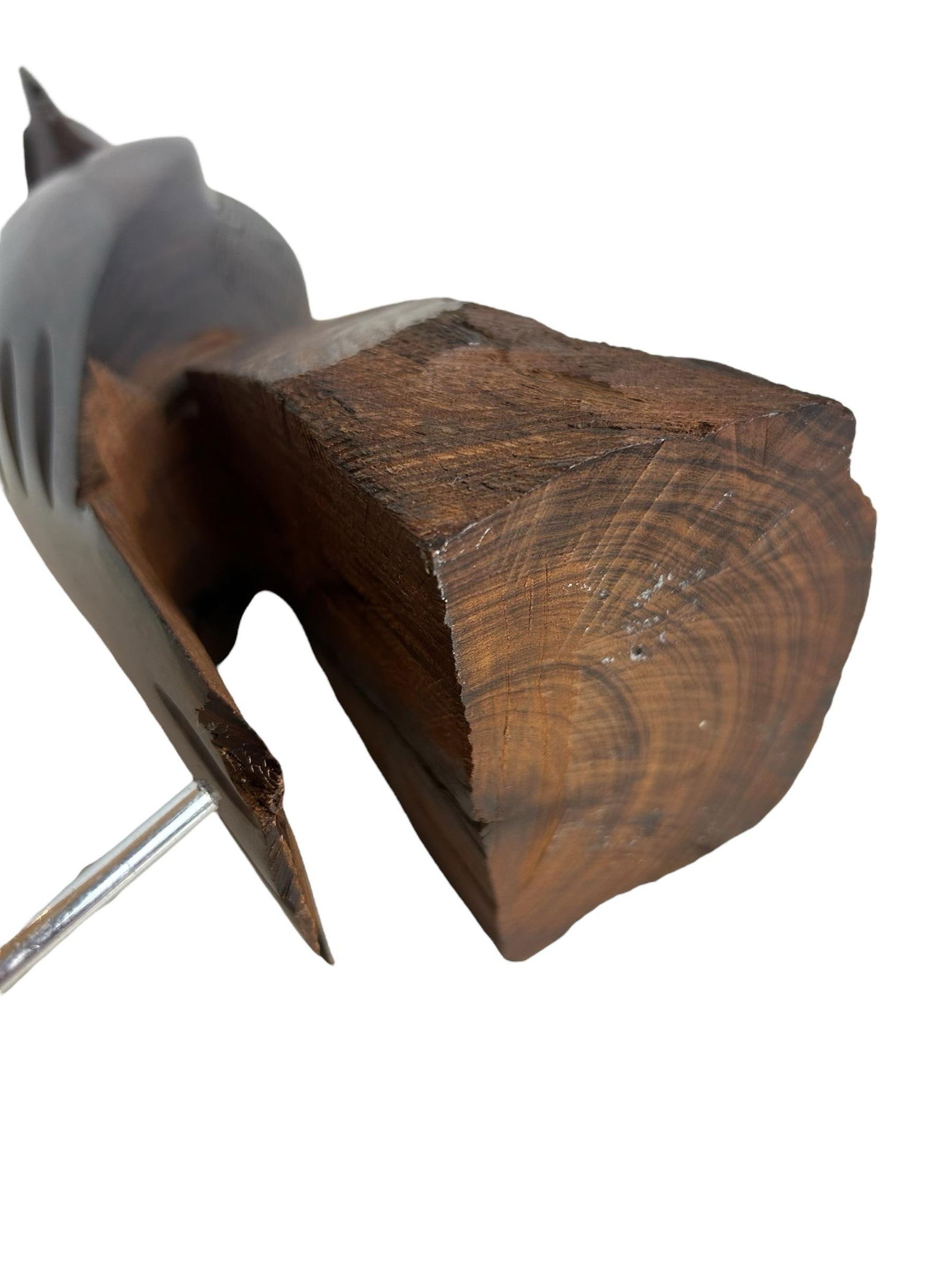 Vintage 1960's Ironwood Hand Carved Eagle Bird Folk Art - 6