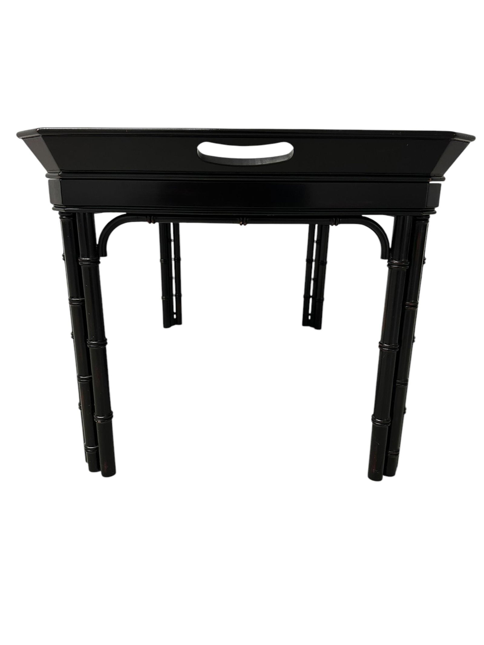 Baker Faux Bamboo Tray Table - 5