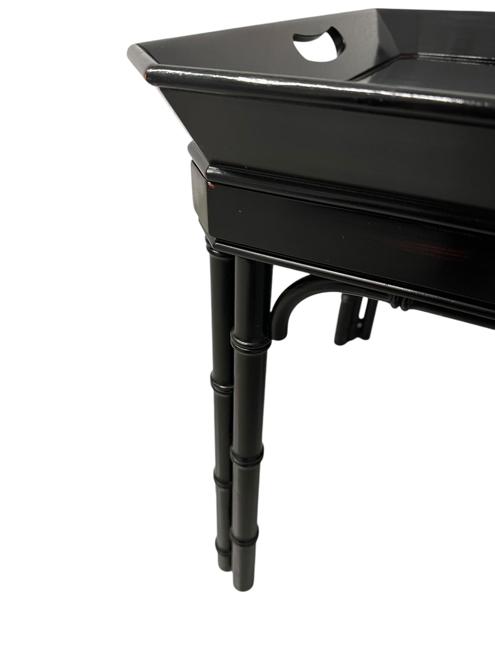 Baker Faux Bamboo Tray Table - 6