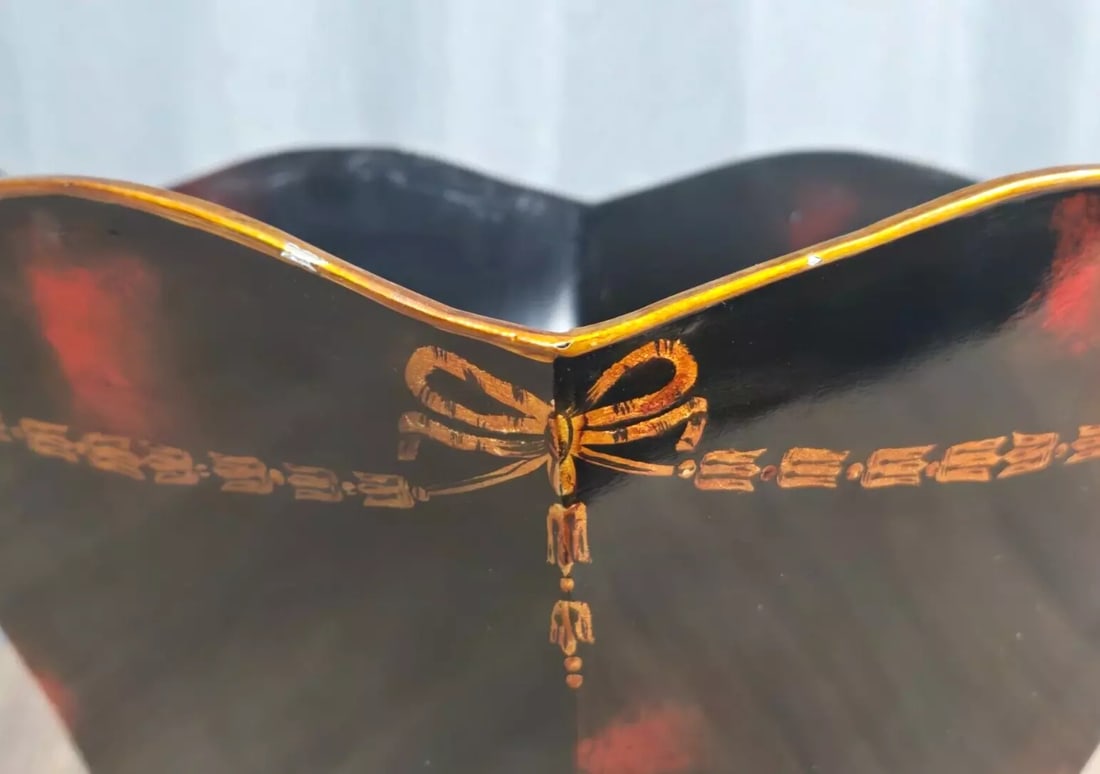 1990s Maitland-Smith Hand Painted Metal Tole Cache Pot Planter - 11