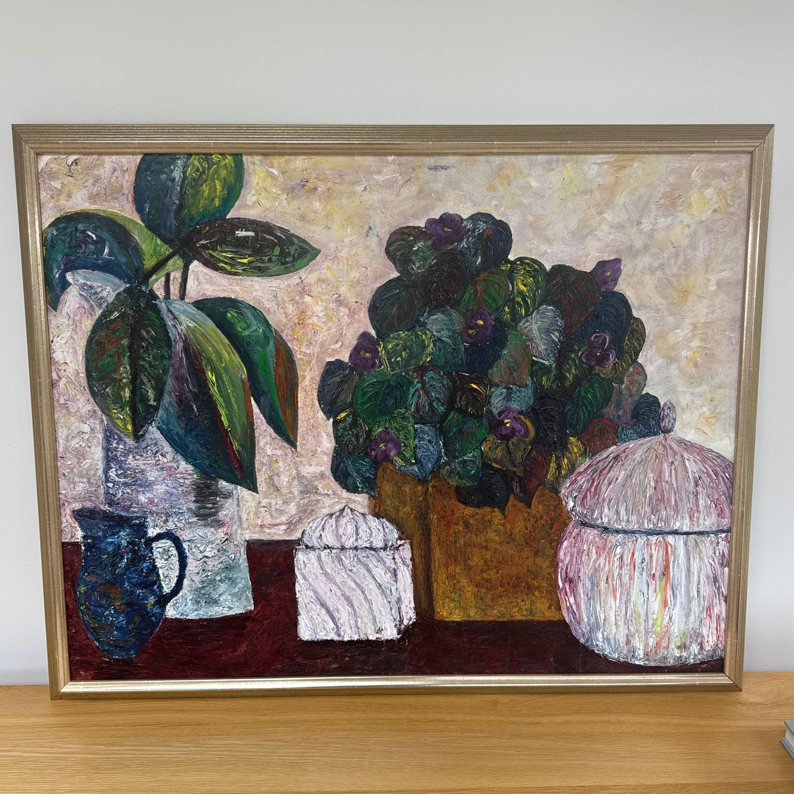 Late 20th Century Signed Impasto Style Botanical Still Life - 2