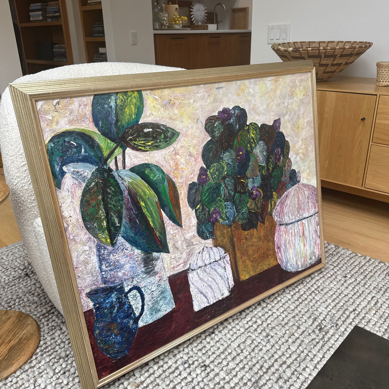 Late 20th Century Signed Impasto Style Botanical Still Life - 3