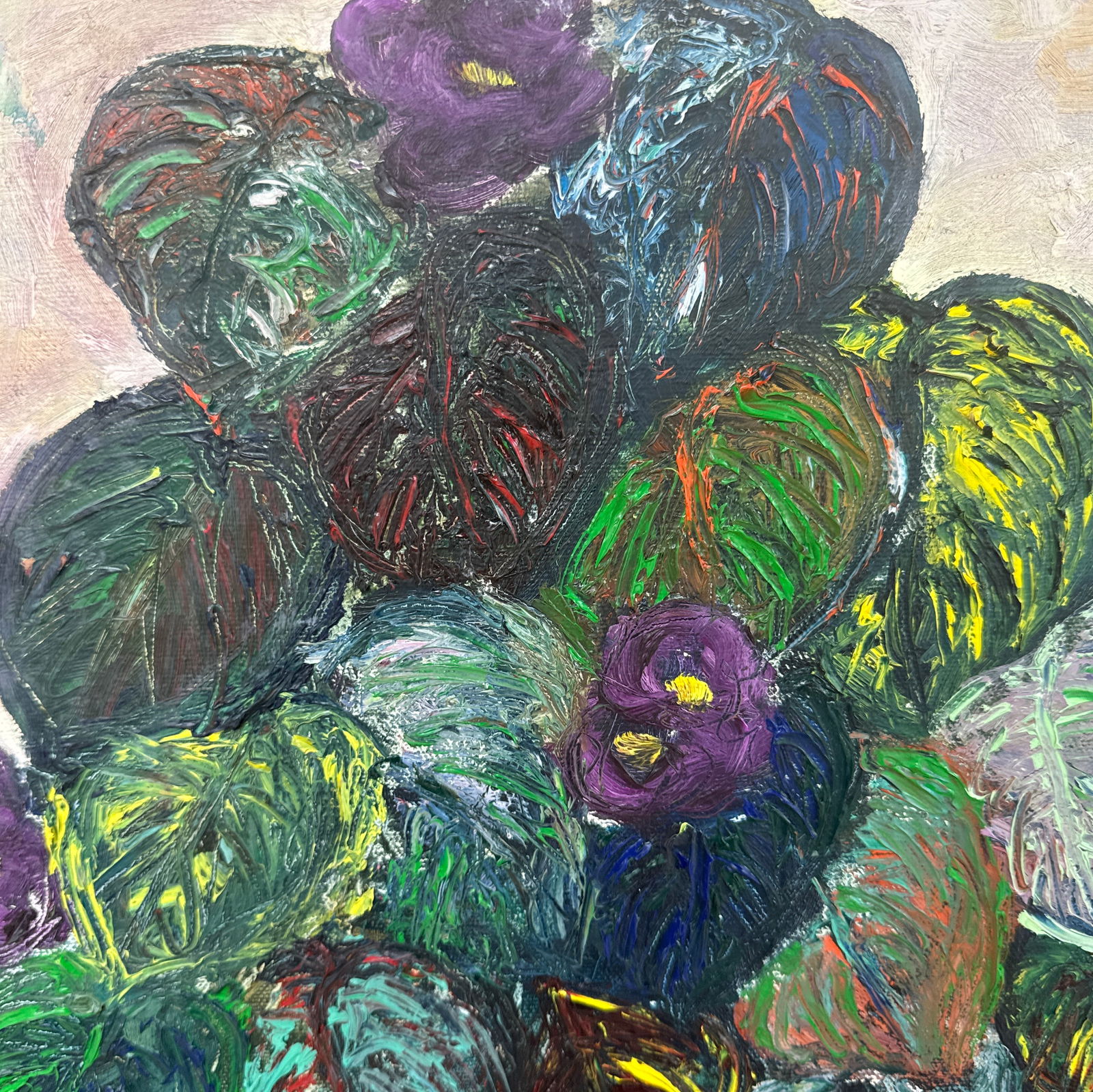 Late 20th Century Signed Impasto Style Botanical Still Life - 6