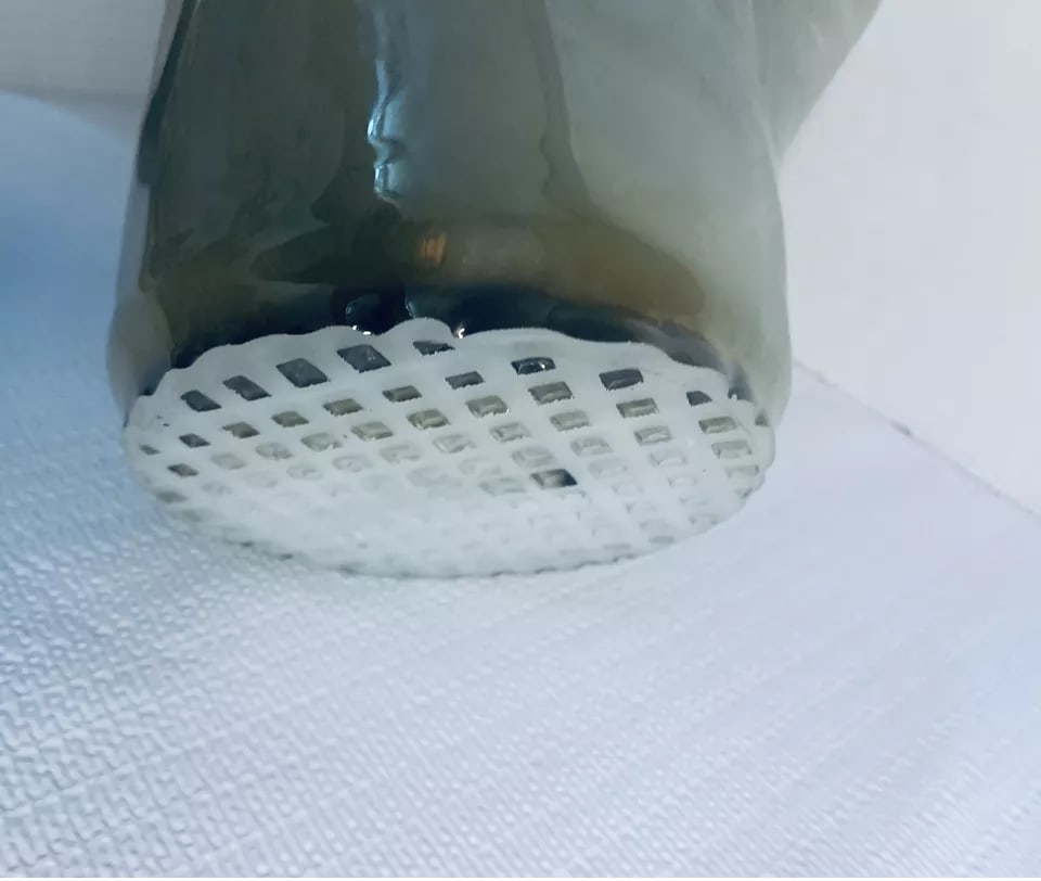 Vintage Murano Large Glass Vase Ruffled Top - 3