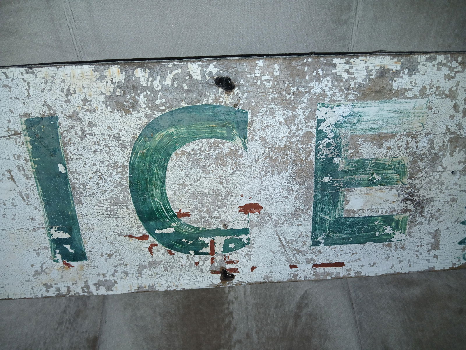 Vintage Old Farm Store Ice Wood Sign - 4