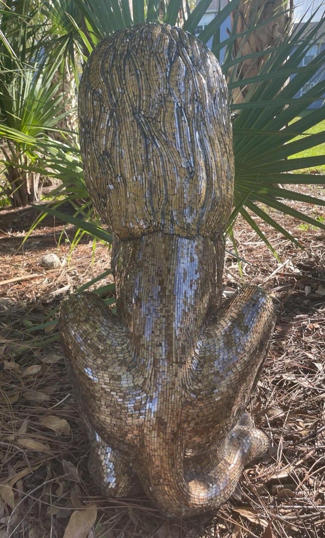 1990s Mosaic Glass Lion Floor Statue - 6