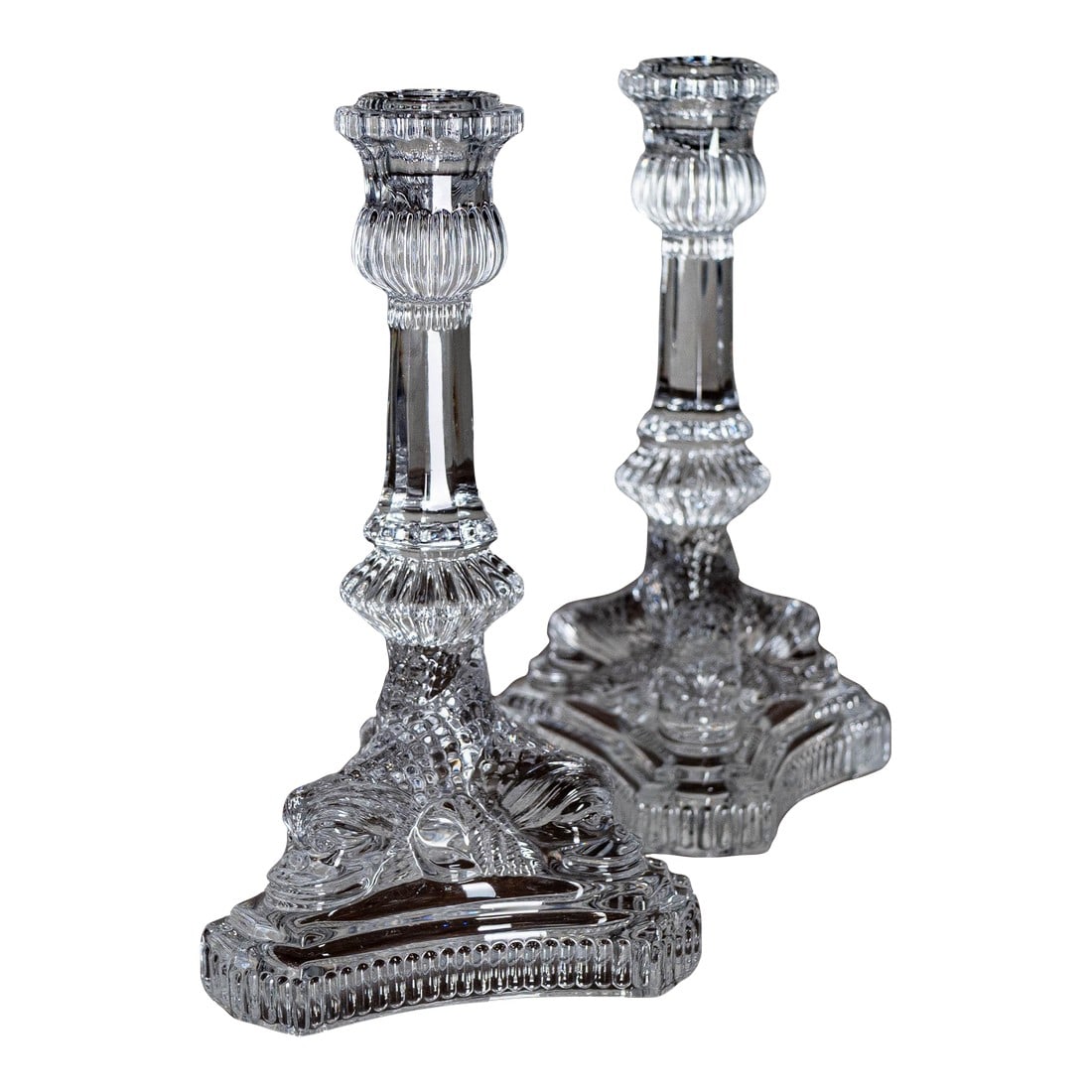 Vintage Tiffany & Co. Pair of Dragon Motif Candlesticks in Crystal Glass (1 of 4)