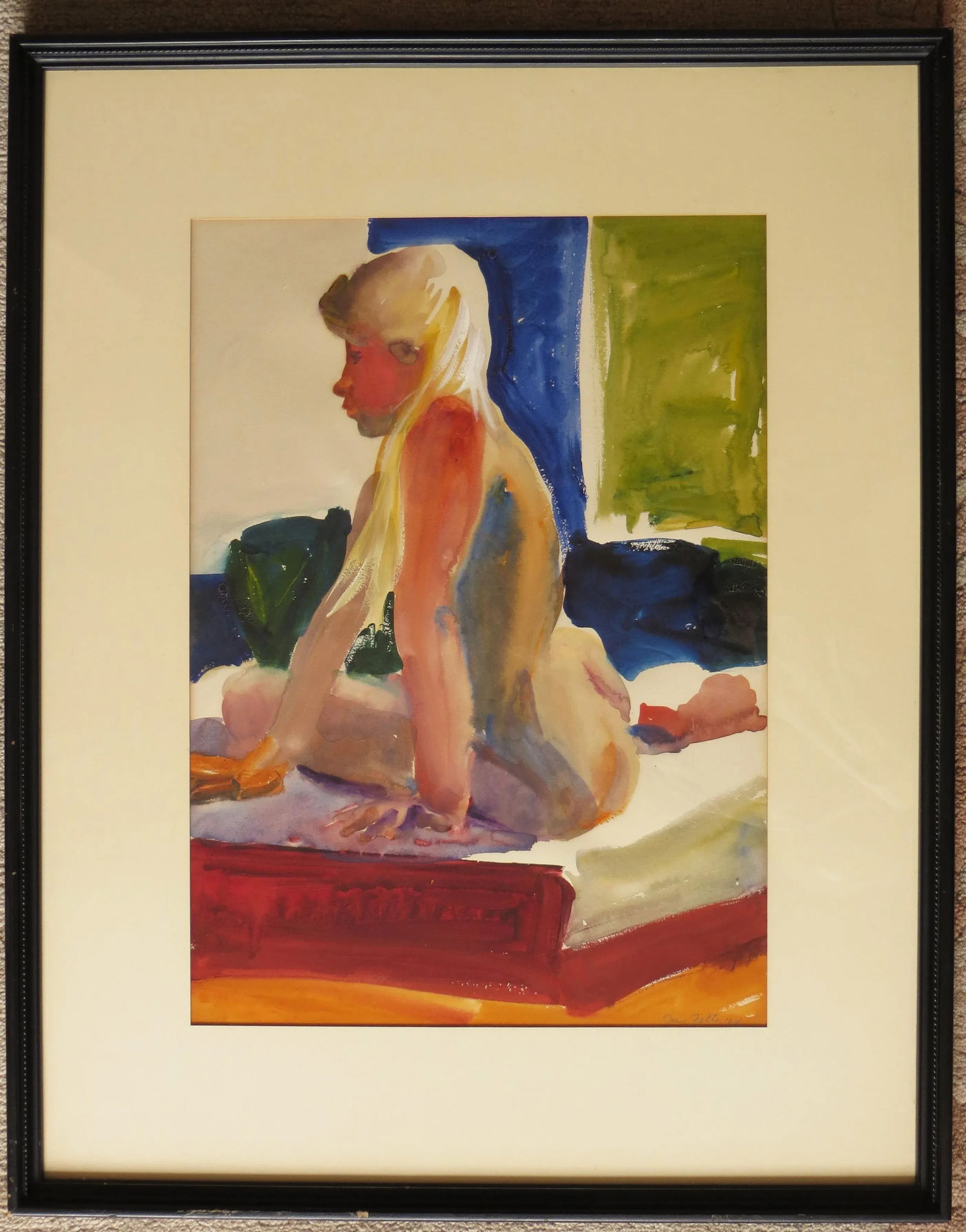 June Felter - Midcentury Bay Area Figurative Watercolor - 2