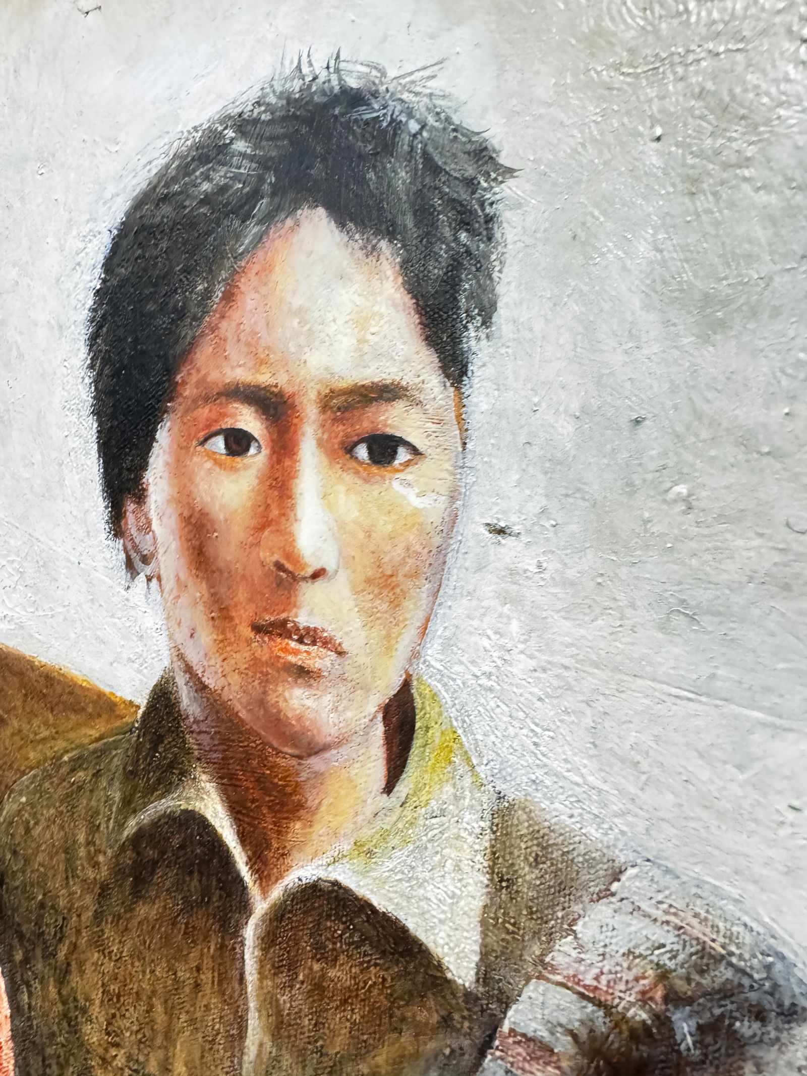 1997 Tibetan Family Scene Oil Painting Artist Signed - 5