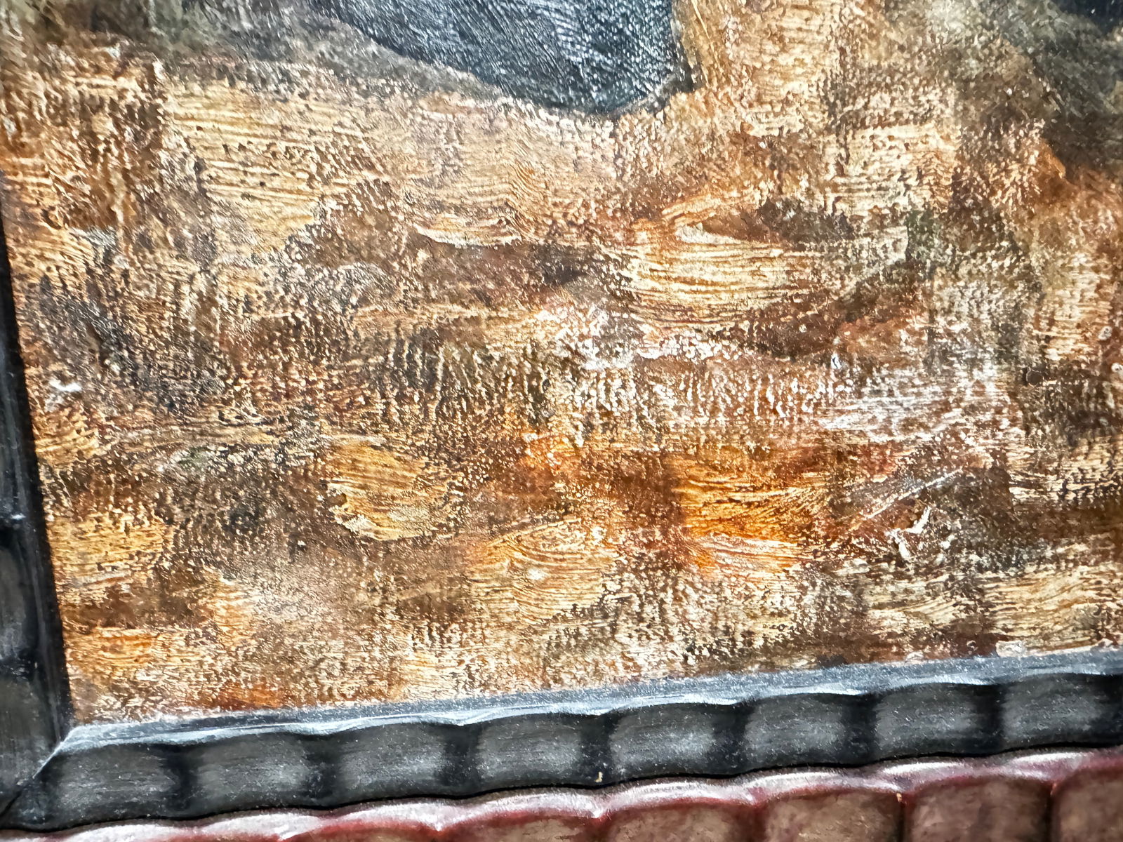 1997 Tibetan Family Scene Oil Painting Artist Signed - 7