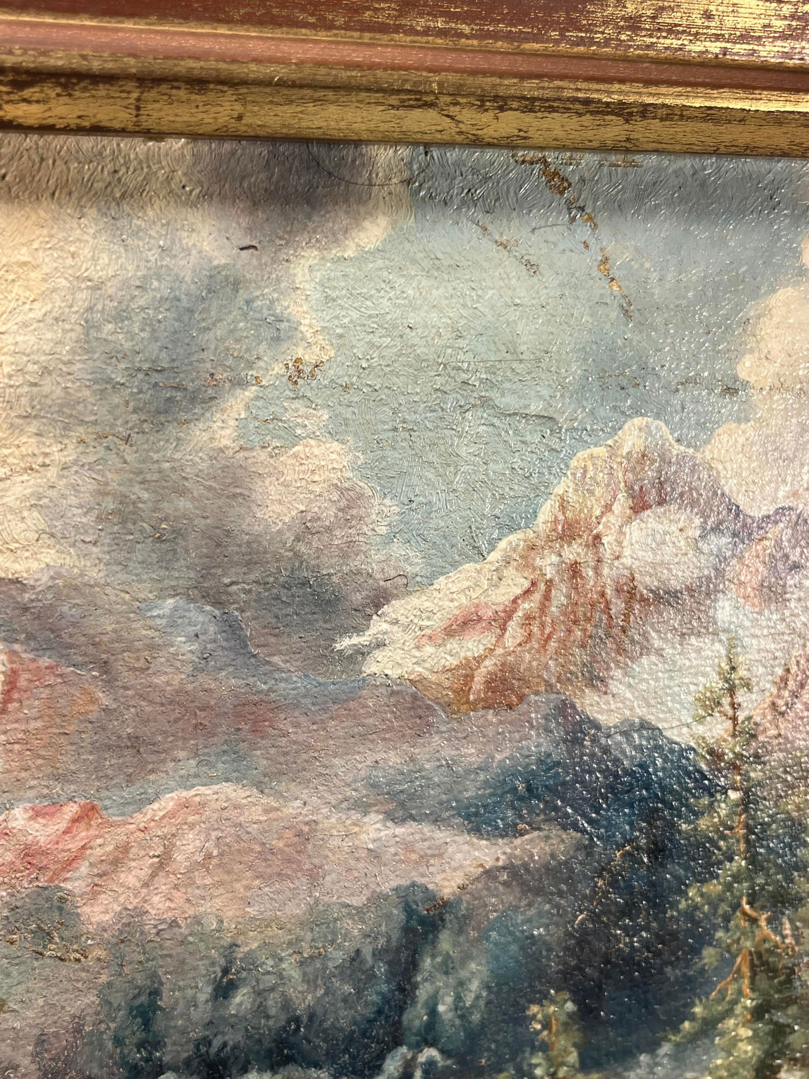 1932 Original Oil on Board Forest Landscape Painting Framed & Signed - 4