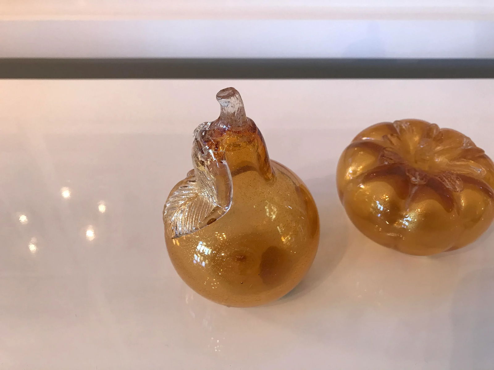 1950s Gold Handblown Murano Glass Decorative Paper Weights - 3