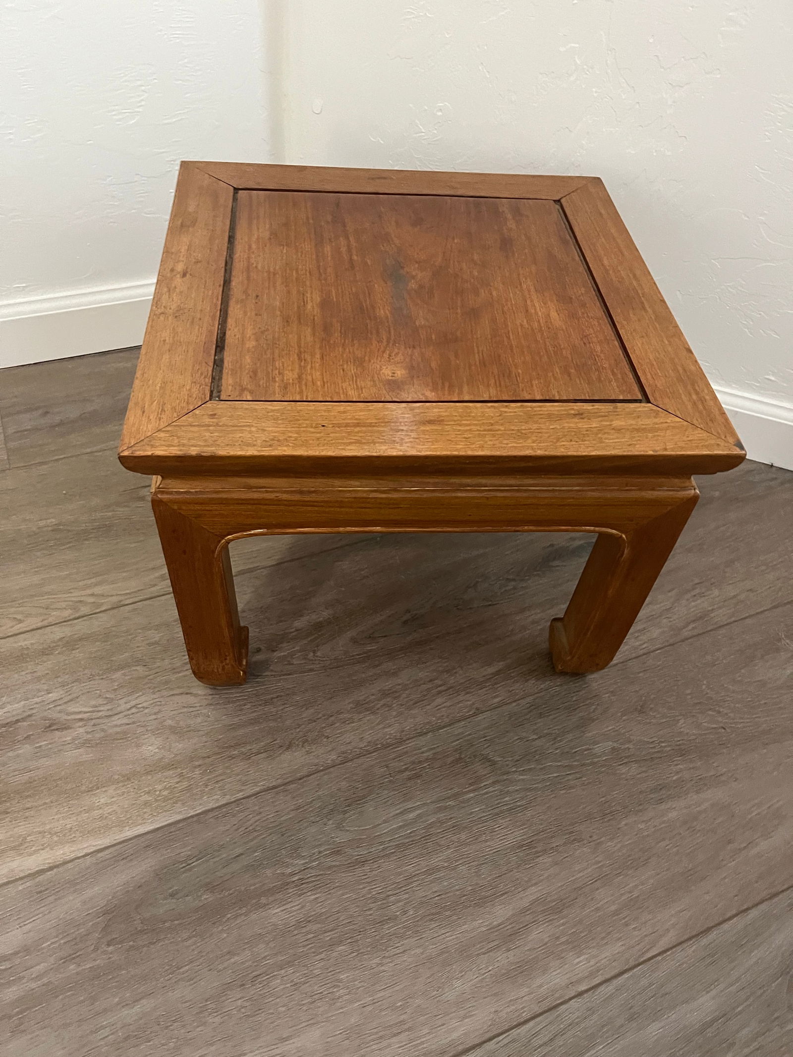 Vintage Chinoiserie Ming Style Wooden Side Table -Plant Stand - 7