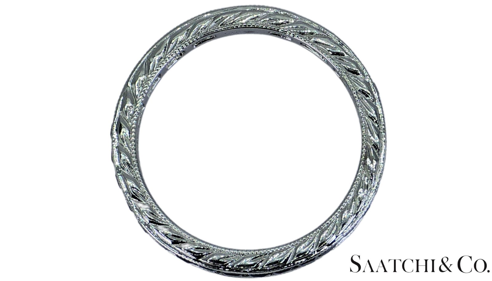 Mid 20th Century Vintage 14k White Gold Ring 2 Ct Natural Sapphire, Elegant Design, Size 6 - 7