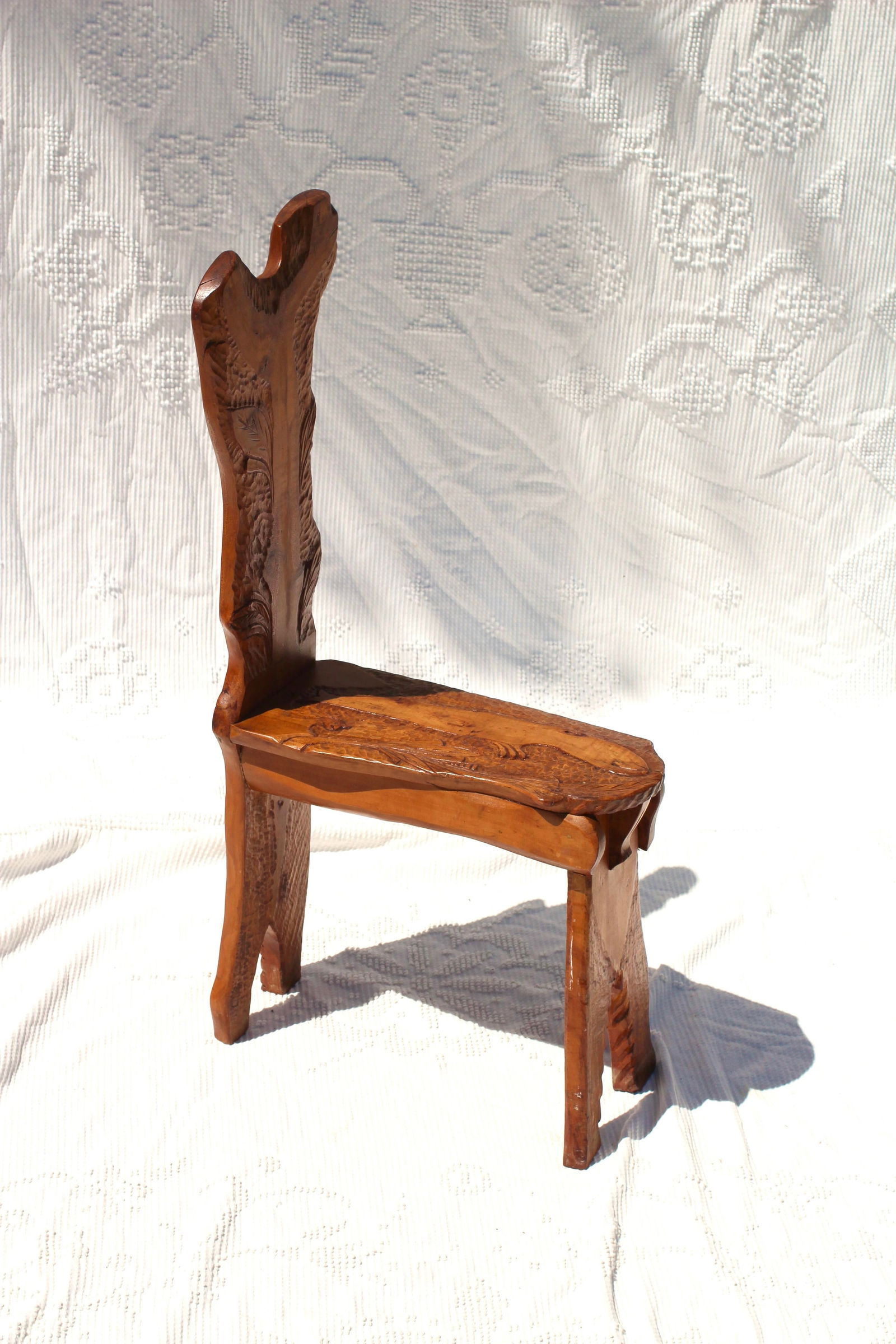 1930s Carved Folk Art Chair - 11