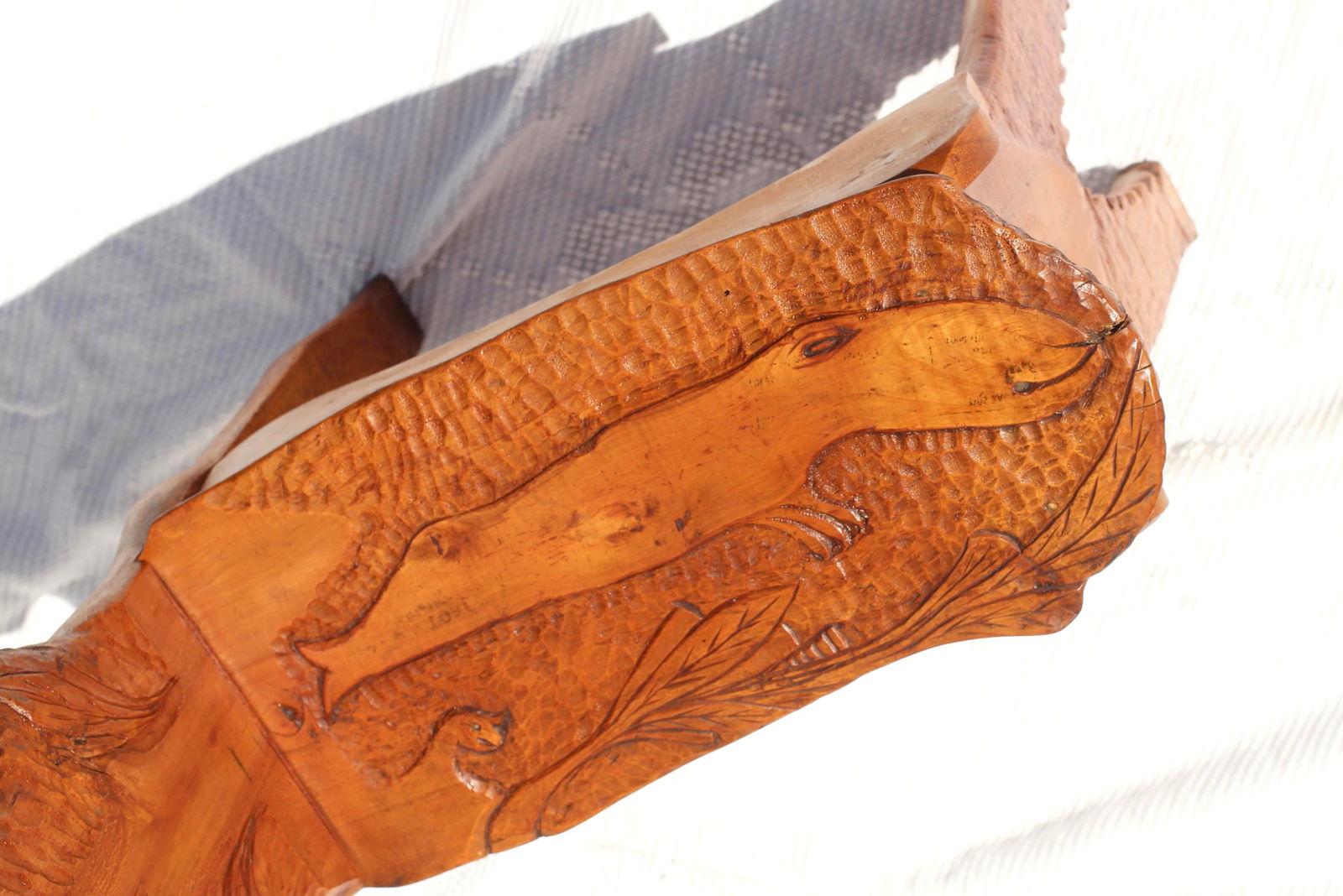 1930s Carved Folk Art Chair - 9